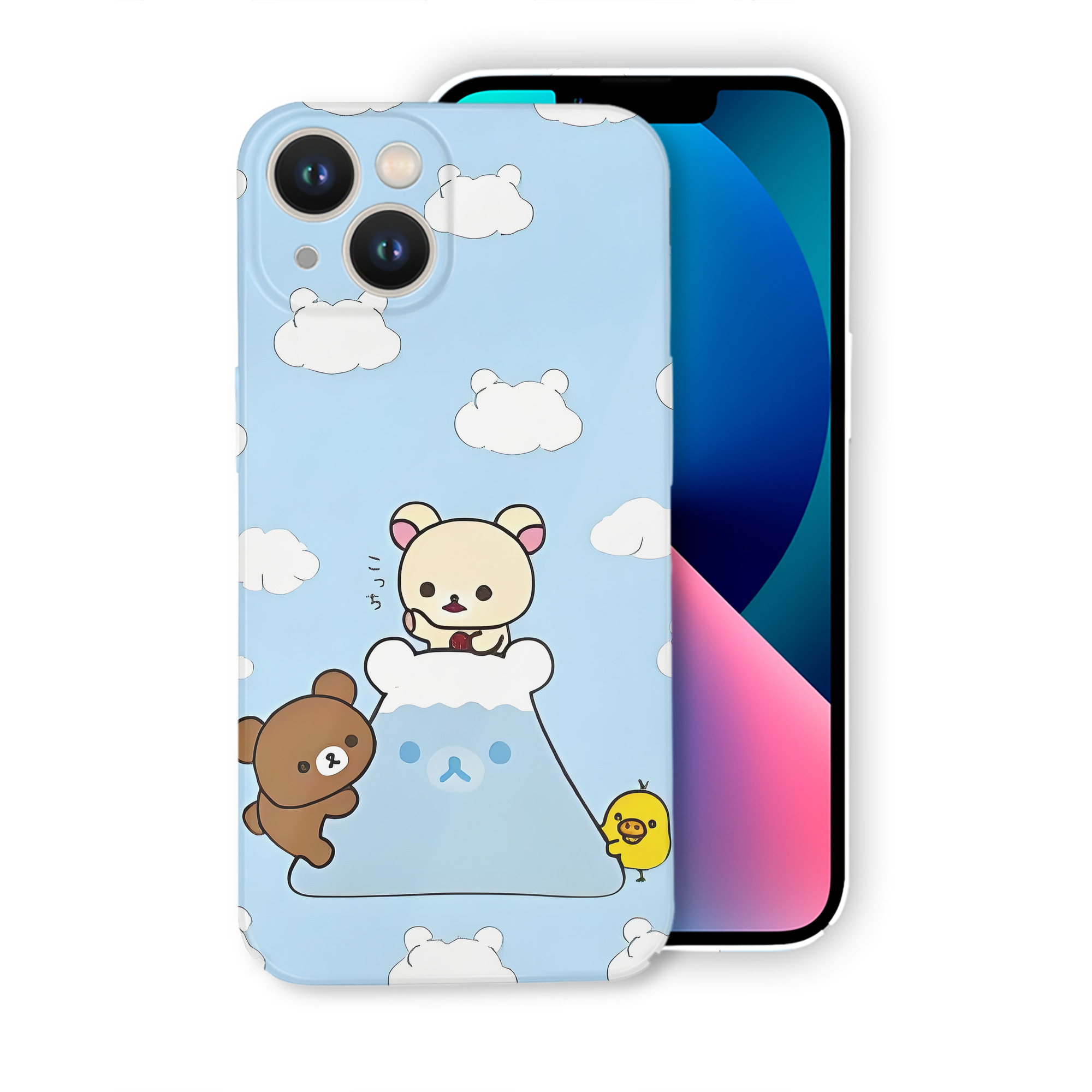 （画像用） リラックマ リラックマ キイロイトリ Rilakkuma Korilakkuma Kiiroitori 【iPhone 14シリーズ対応】ハードケース