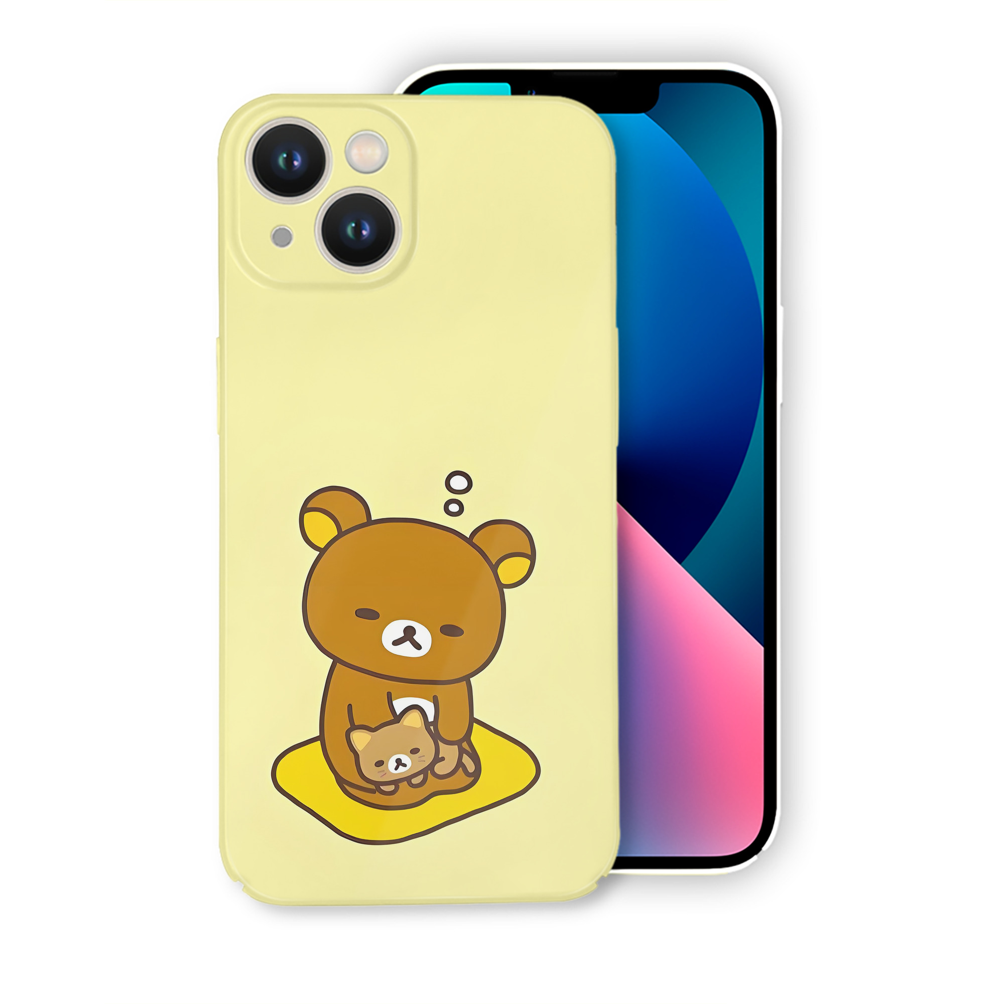 （画像用） リラックマ リラックマ キイロイトリ Rilakkuma Korilakkuma Kiiroitori 【iPhone 14シリーズ対応】ハードケース