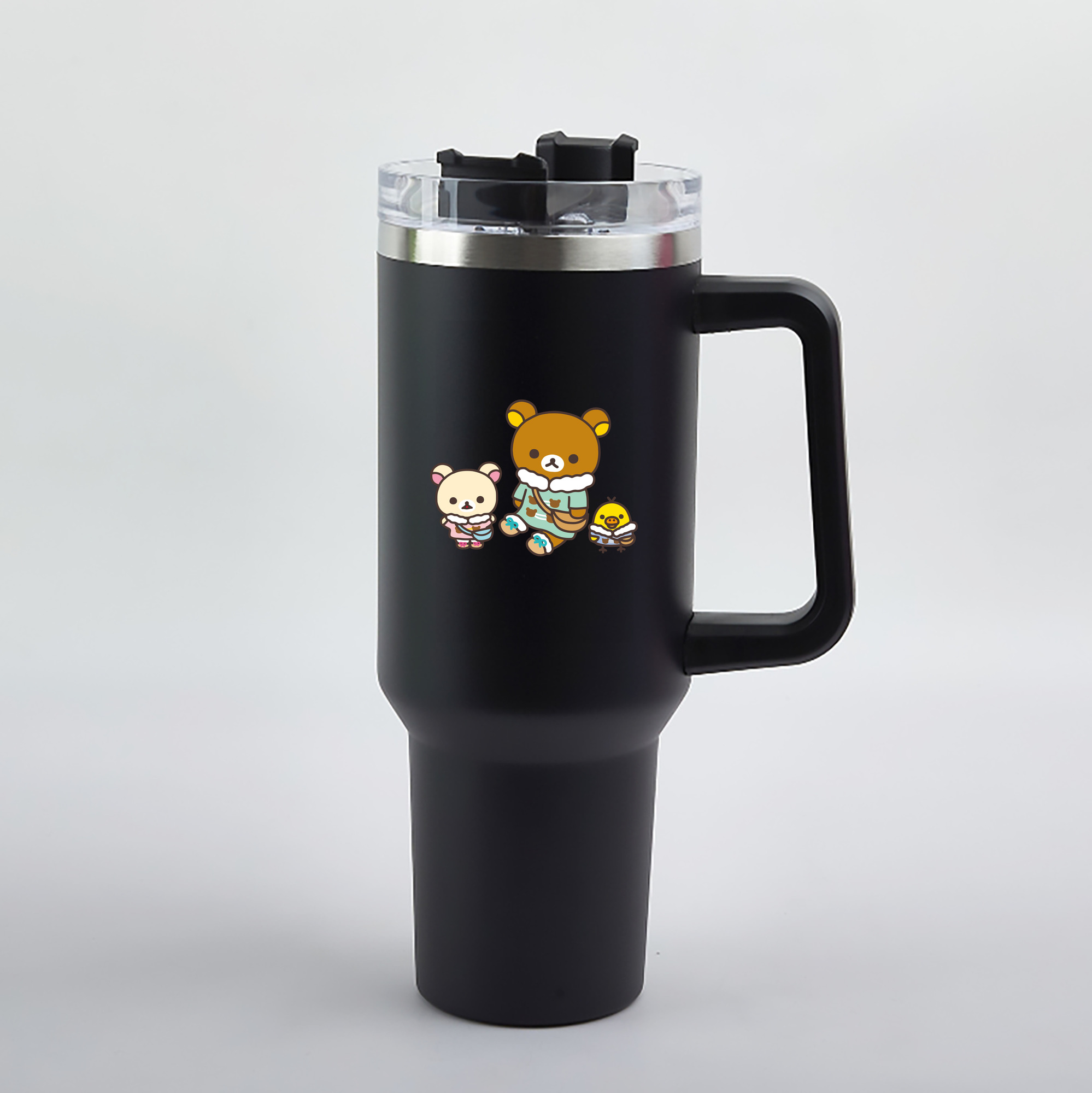 （画像用） リラックマ リラックマ キイロイトリ Rilakkuma Korilakkuma Kiiroitori 1200mL車用タンブラー（カラープリント）
