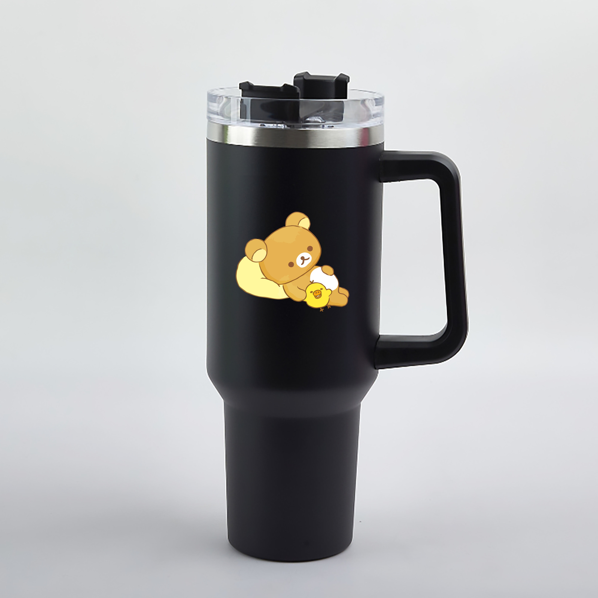 （画像用） リラックマ リラックマ キイロイトリ Rilakkuma Korilakkuma Kiiroitori 1200mL車用タンブラー（カラープリント）