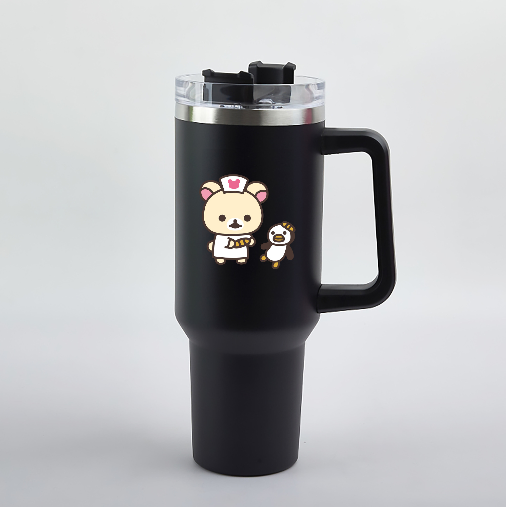 （画像用） リラックマ リラックマ キイロイトリ Rilakkuma Korilakkuma Kiiroitori 1200mL車用タンブラー（カラープリント）
