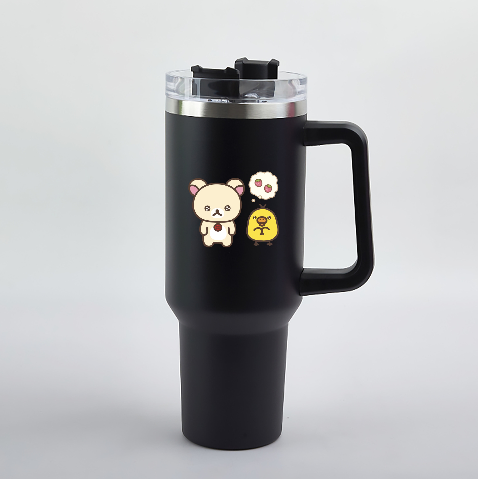 （画像用） リラックマ リラックマ キイロイトリ Rilakkuma Korilakkuma Kiiroitori 1200mL車用タンブラー（カラープリント）