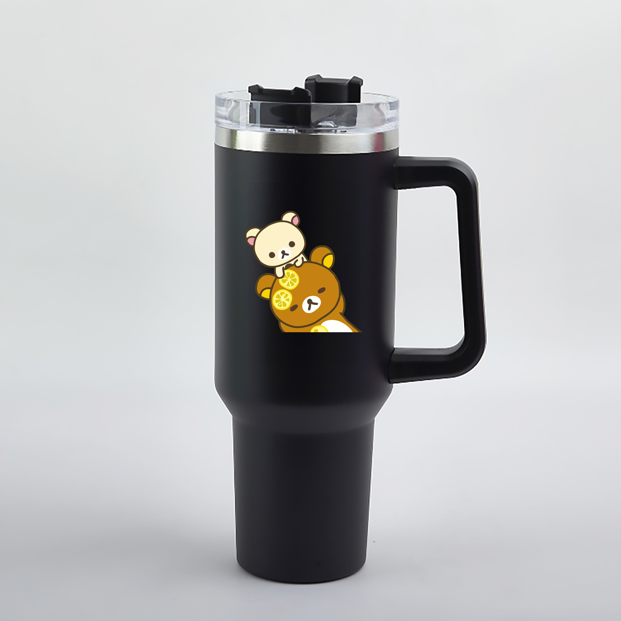 （画像用） リラックマ リラックマ キイロイトリ Rilakkuma Korilakkuma Kiiroitori 1200mL車用タンブラー（カラープリント）