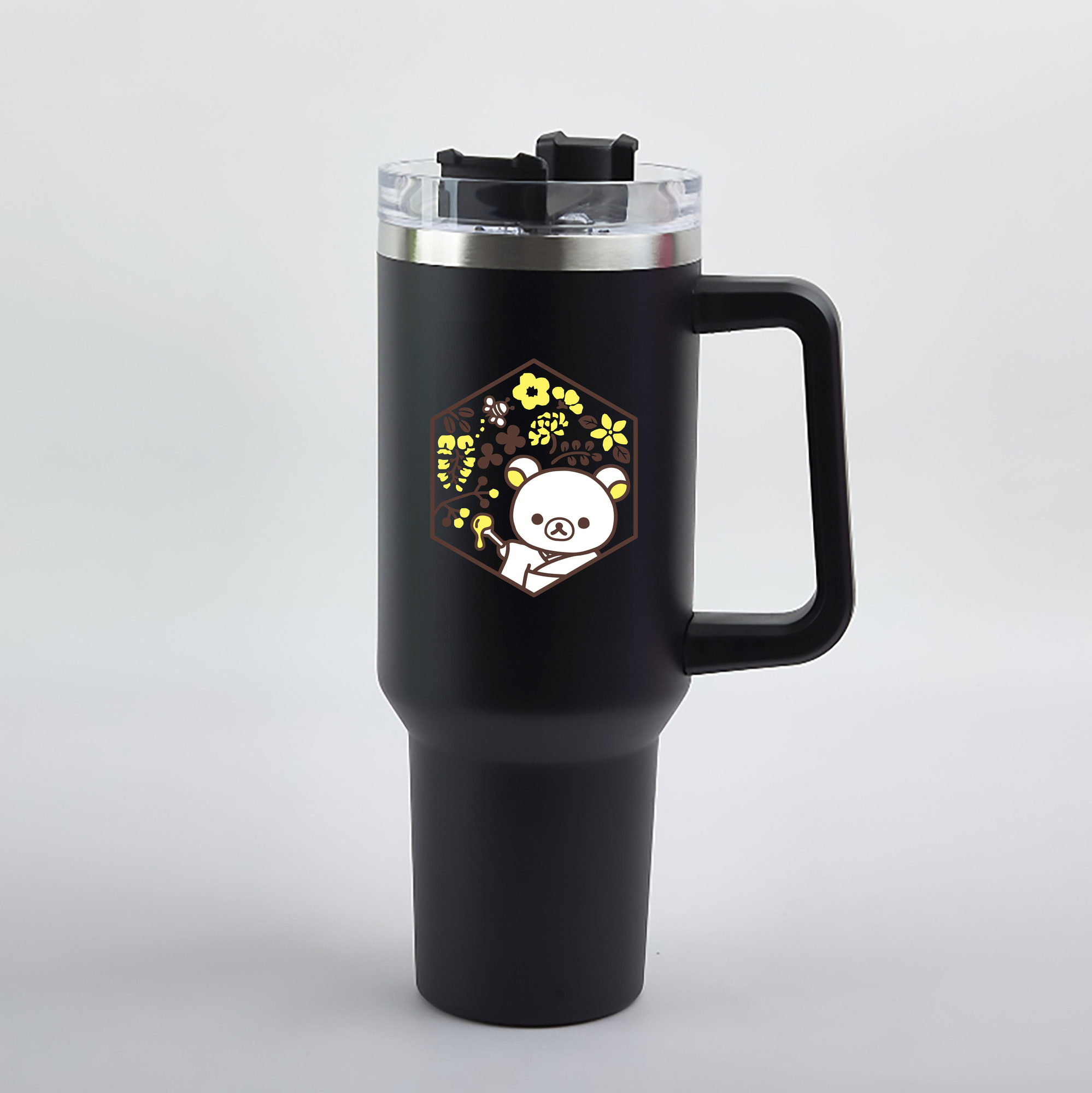 （画像用） リラックマ リラックマ キイロイトリ Rilakkuma Korilakkuma Kiiroitori 1200mL車用タンブラー（カラープリント）