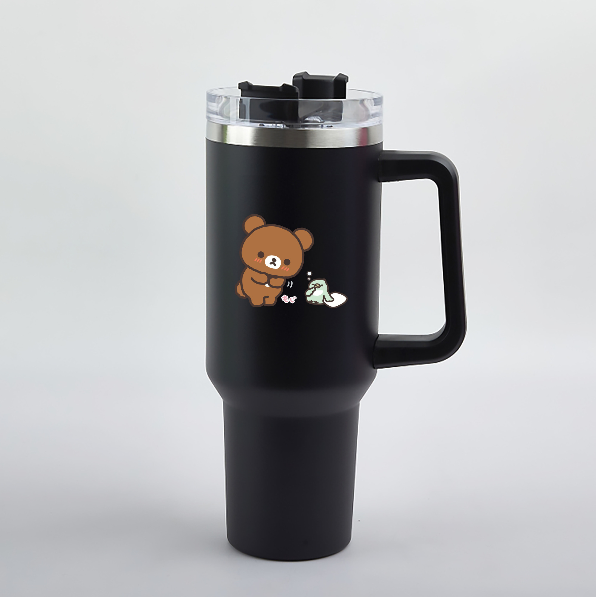 （画像用） リラックマ リラックマ キイロイトリ Rilakkuma Korilakkuma Kiiroitori 1200mL車用タンブラー（カラープリント）