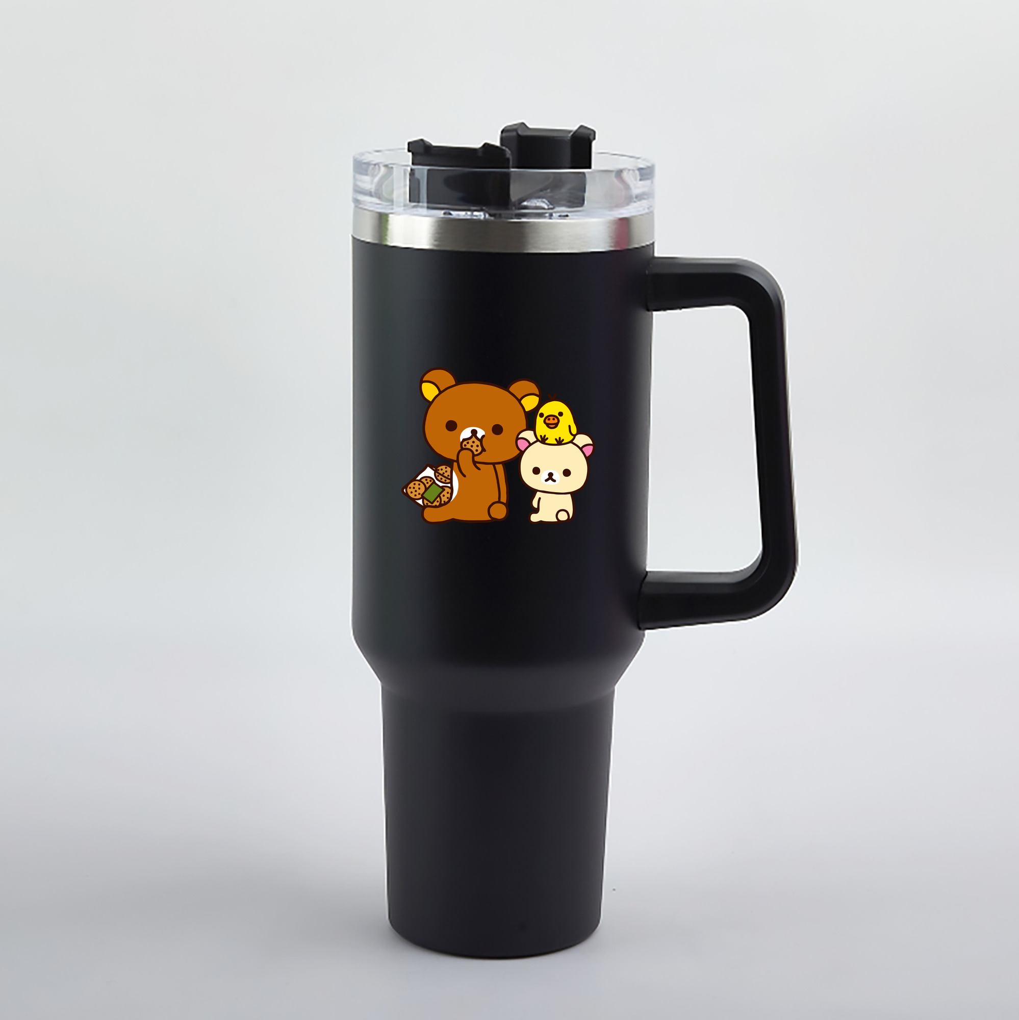 （画像用） リラックマ リラックマ キイロイトリ Rilakkuma Korilakkuma Kiiroitori 1200mL車用タンブラー（カラープリント）