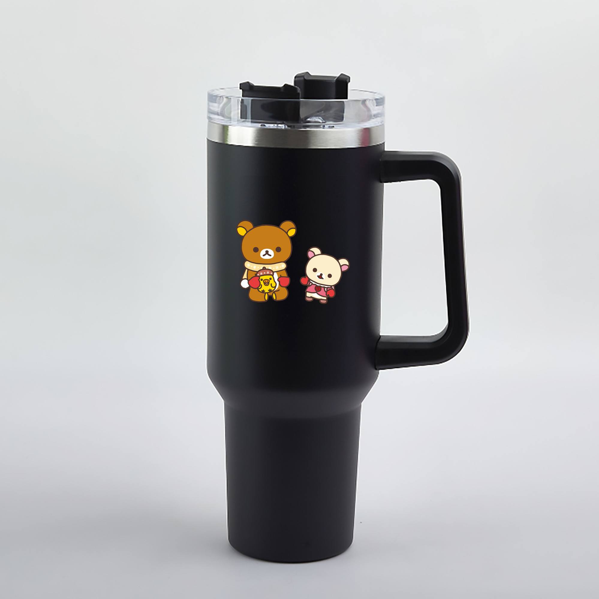 （画像用） リラックマ リラックマ キイロイトリ Rilakkuma Korilakkuma Kiiroitori 1200mL車用タンブラー（カラープリント）