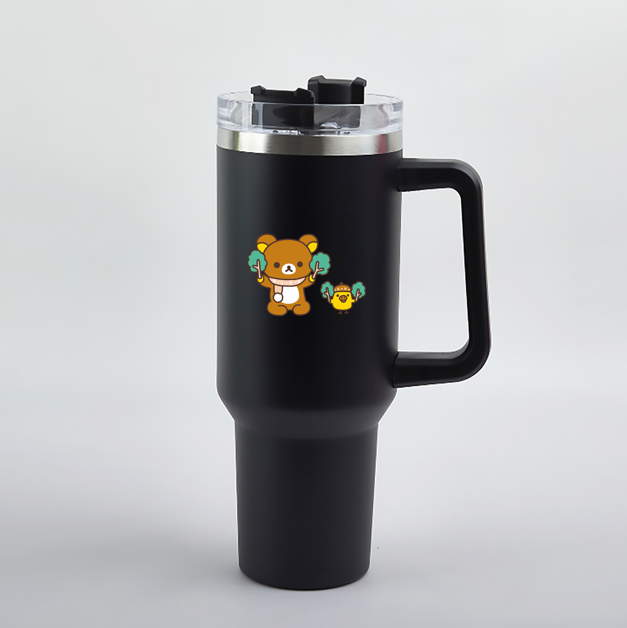 （画像用） リラックマ リラックマ キイロイトリ Rilakkuma Korilakkuma Kiiroitori 1200mL車用タンブラー（カラープリント）