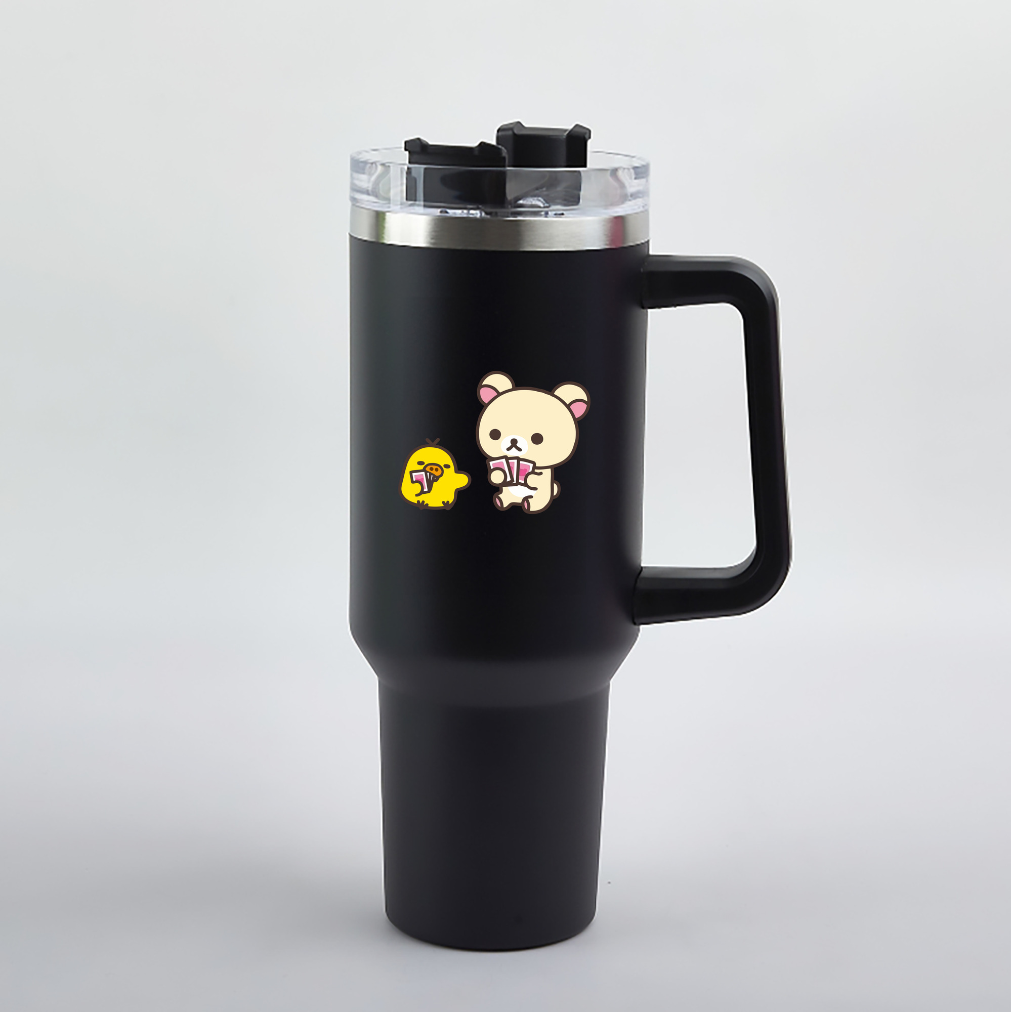 （画像用） リラックマ リラックマ キイロイトリ Rilakkuma Korilakkuma Kiiroitori 1200mL車用タンブラー（カラープリント）