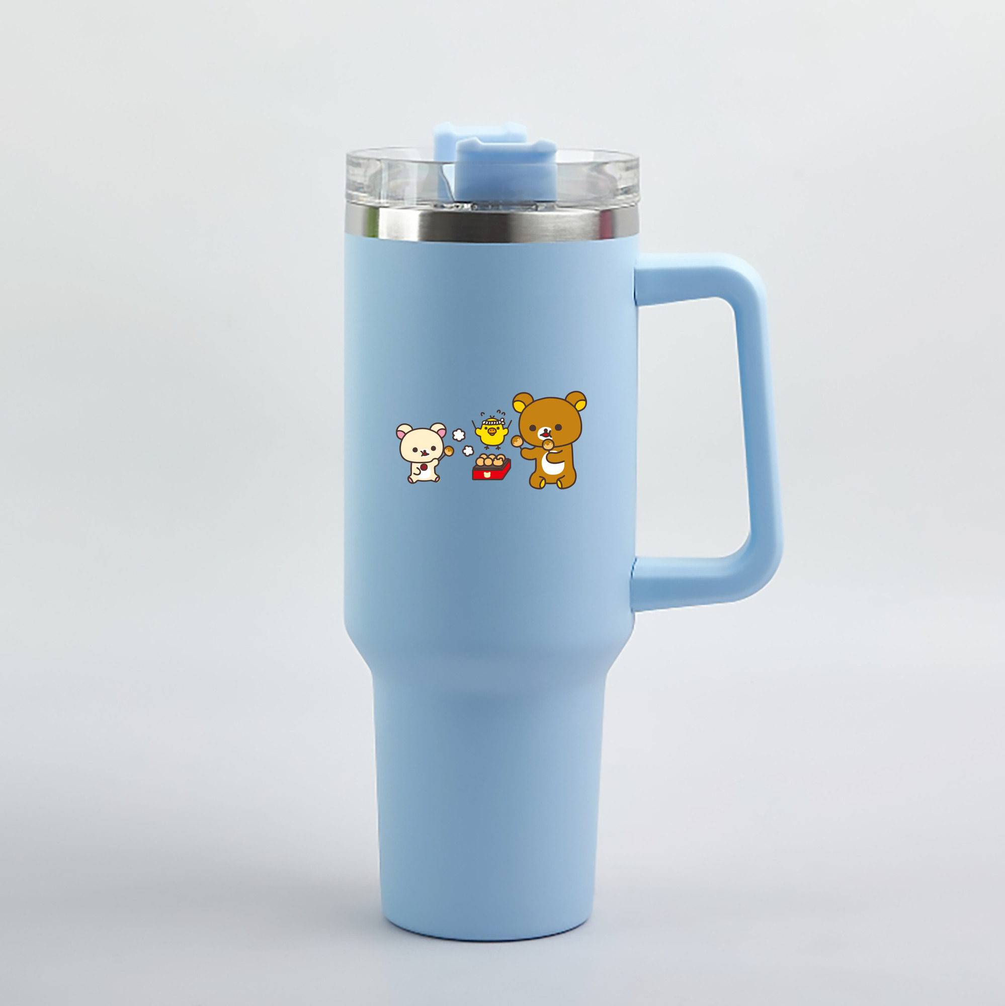（画像用） リラックマ リラックマ キイロイトリ Rilakkuma Korilakkuma Kiiroitori 1200mL車用タンブラー（カラープリント）