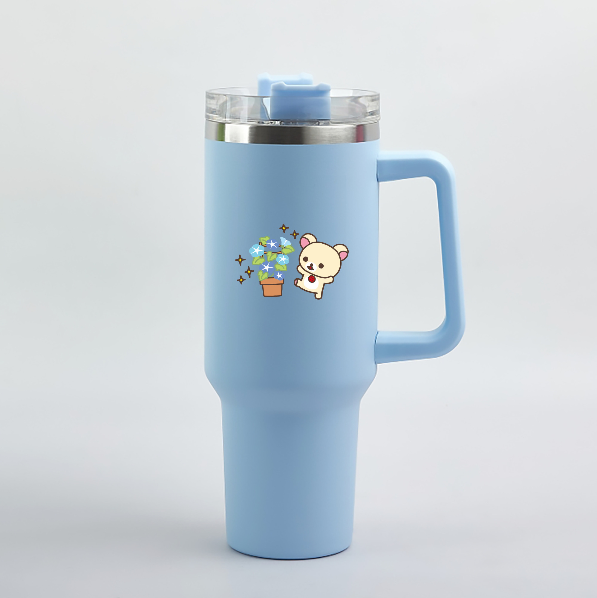 （画像用） リラックマ リラックマ キイロイトリ Rilakkuma Korilakkuma Kiiroitori 1200mL車用タンブラー（カラープリント）