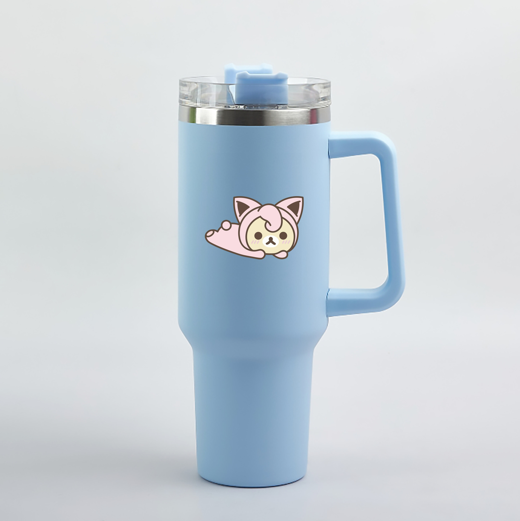 （画像用） リラックマ リラックマ キイロイトリ Rilakkuma Korilakkuma Kiiroitori 1200mL車用タンブラー（カラープリント）
