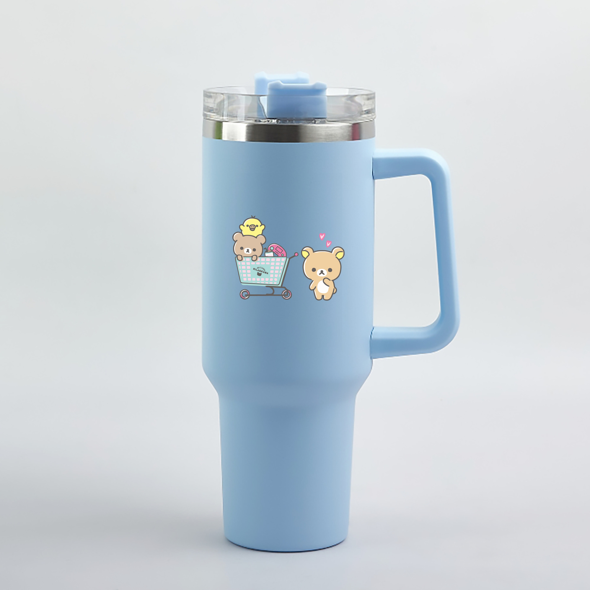 （画像用） リラックマ リラックマ キイロイトリ Rilakkuma Korilakkuma Kiiroitori 1200mL車用タンブラー（カラープリント）