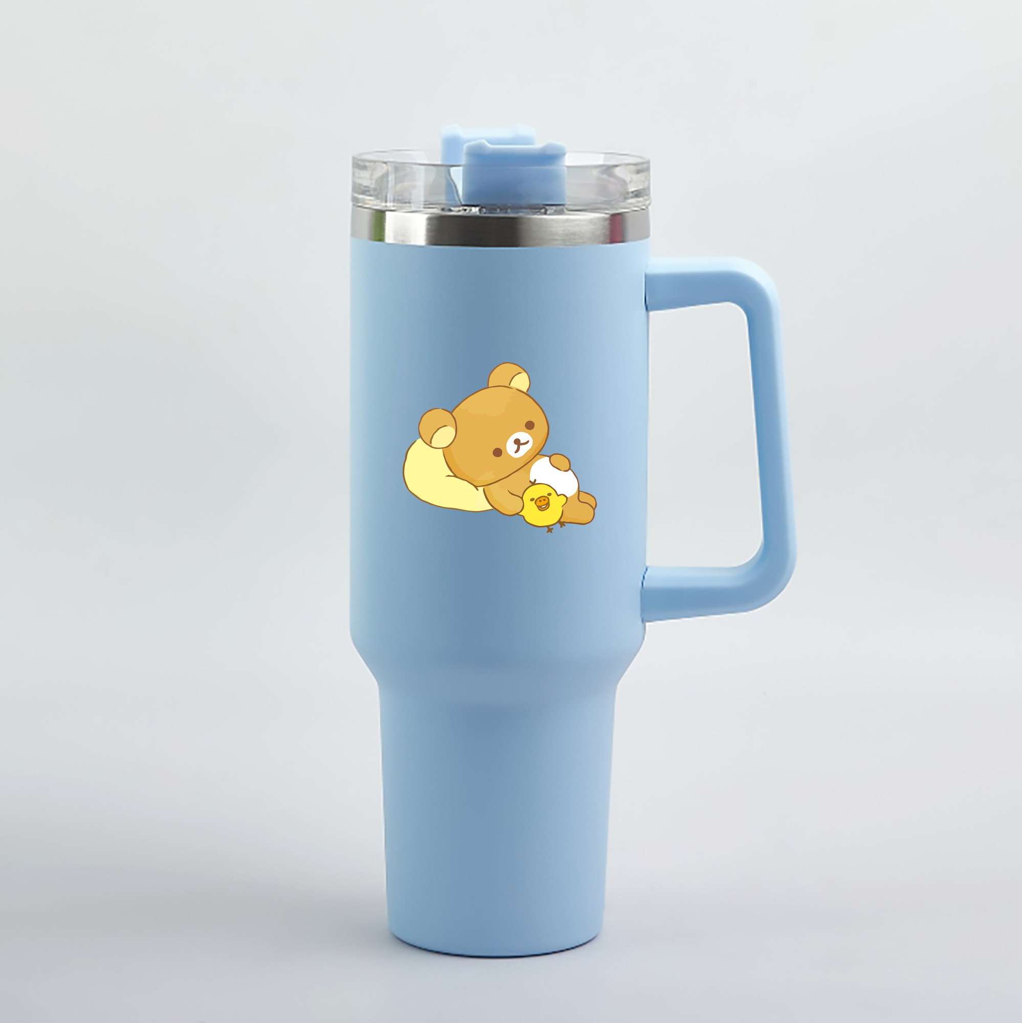 （画像用） リラックマ リラックマ キイロイトリ Rilakkuma Korilakkuma Kiiroitori 1200mL車用タンブラー（カラープリント）
