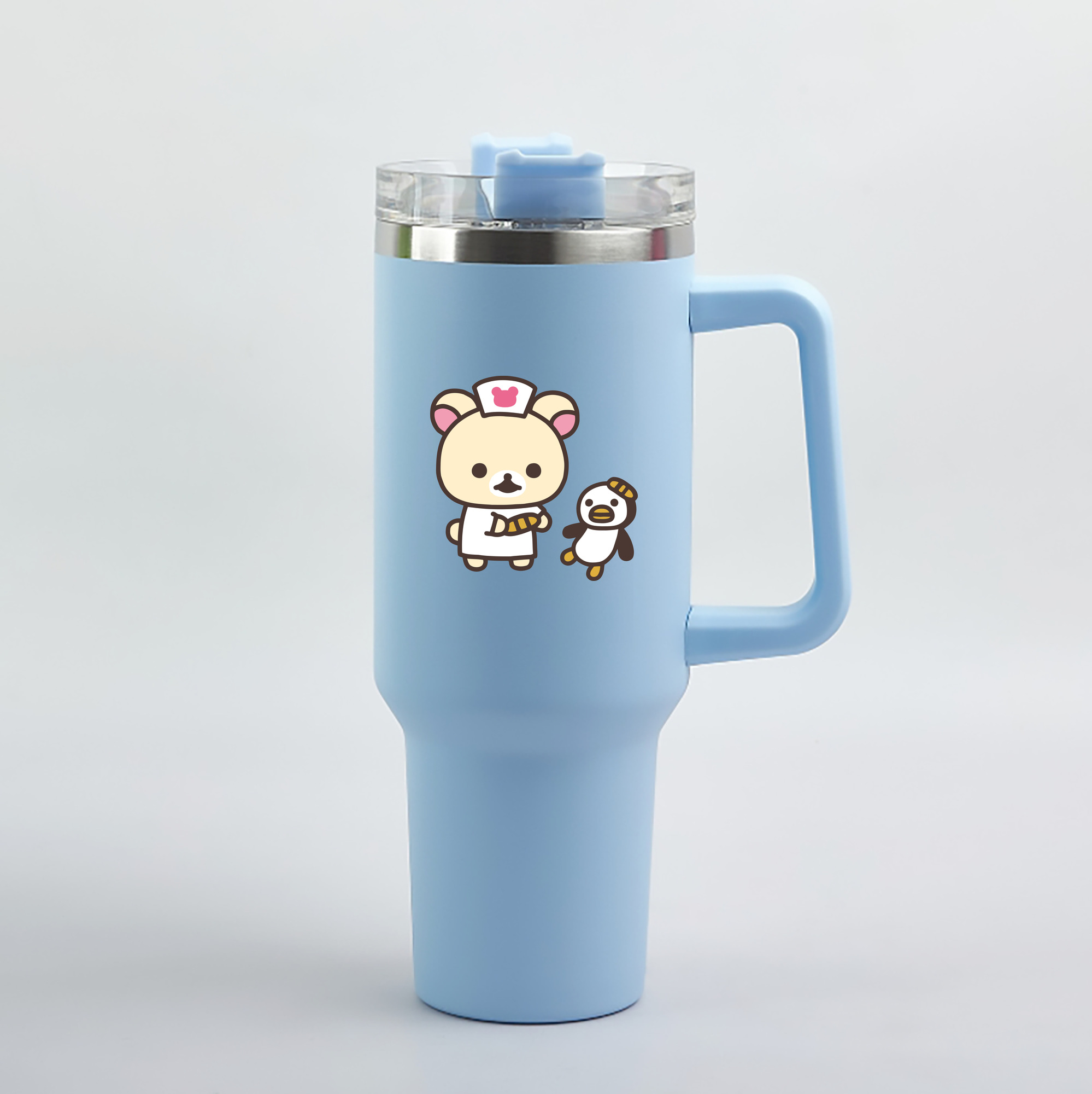 （画像用） リラックマ リラックマ キイロイトリ Rilakkuma Korilakkuma Kiiroitori 1200mL車用タンブラー（カラープリント）