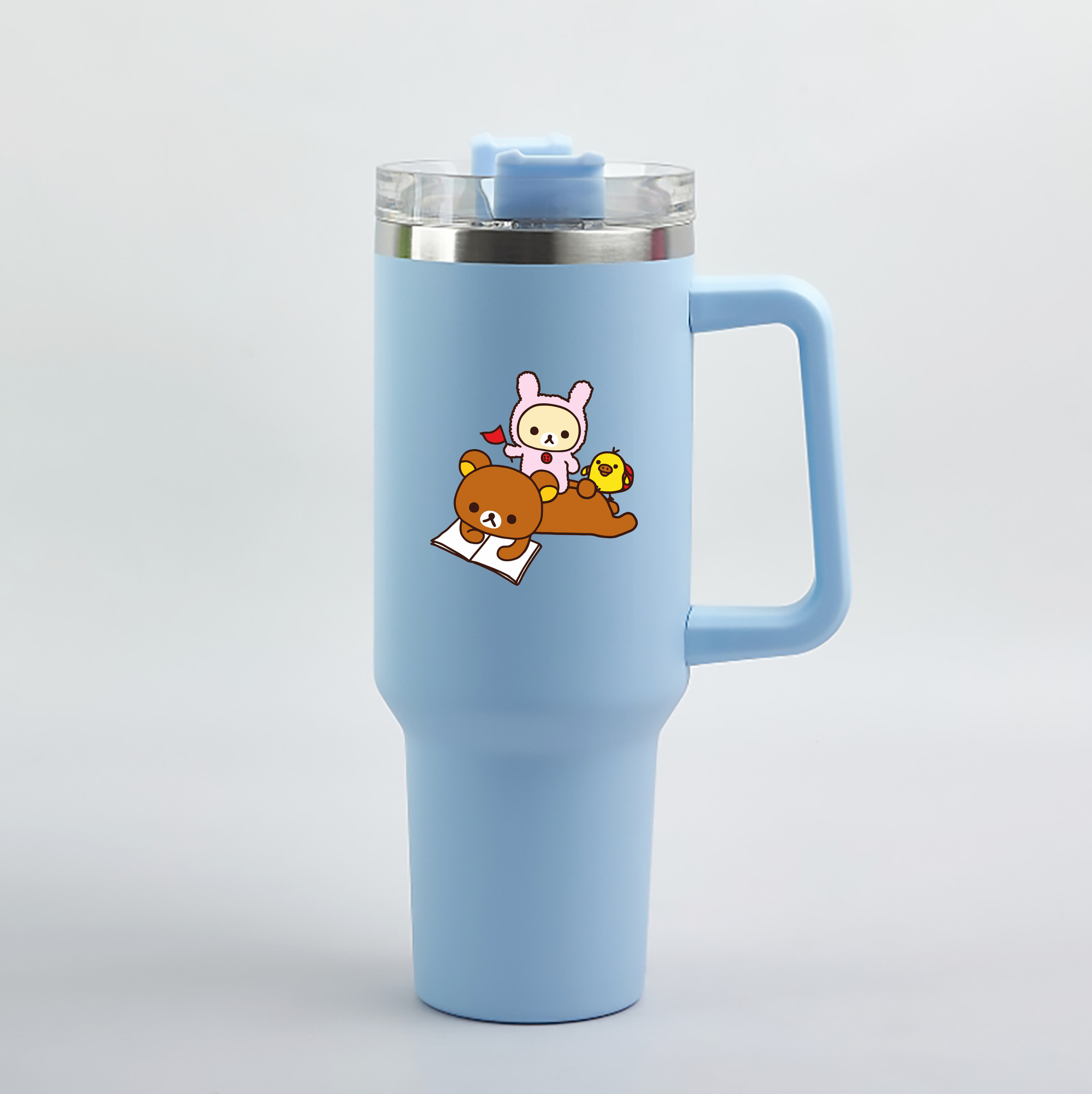（画像用） リラックマ リラックマ キイロイトリ Rilakkuma Korilakkuma Kiiroitori 1200mL車用タンブラー（カラープリント）