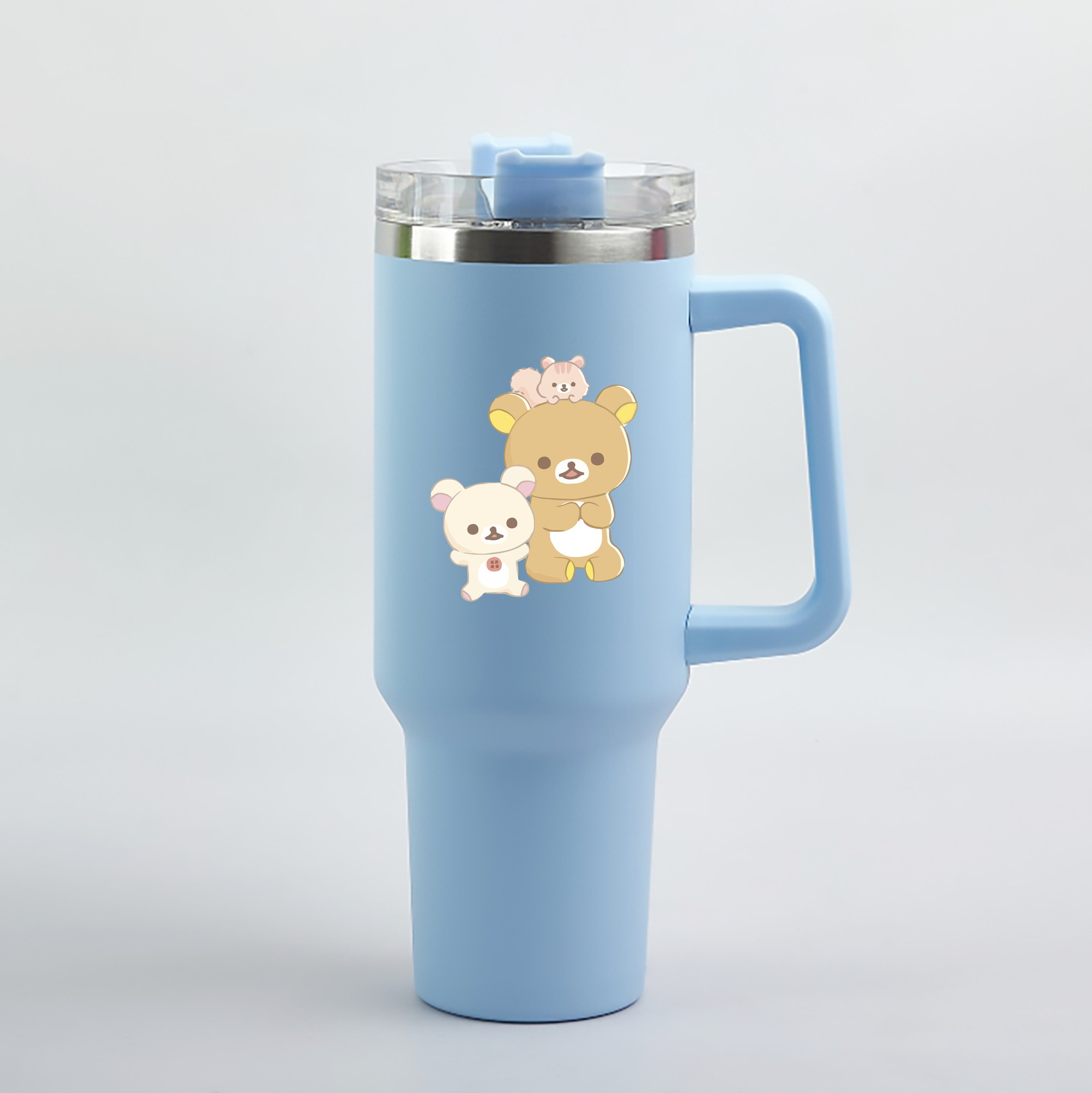 （画像用） リラックマ リラックマ キイロイトリ Rilakkuma Korilakkuma Kiiroitori 1200mL車用タンブラー（カラープリント）