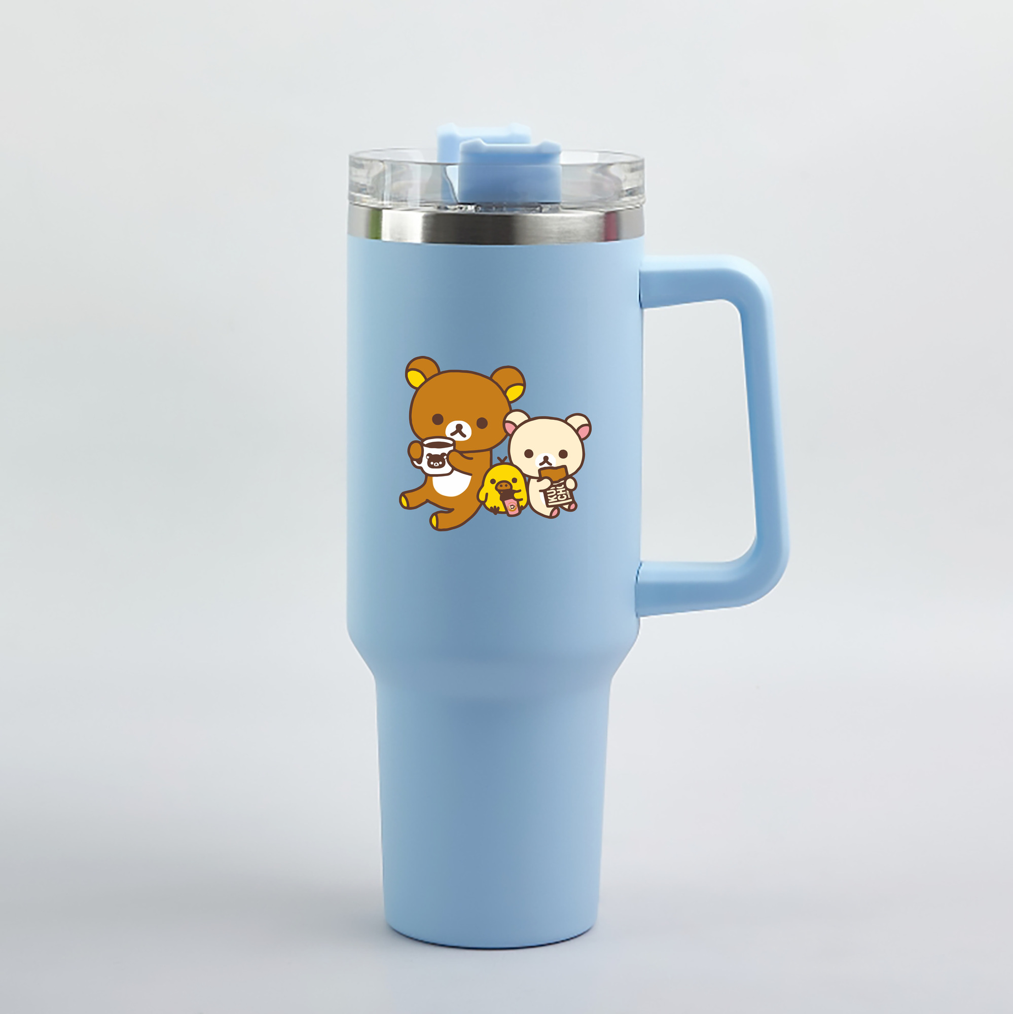 （画像用） リラックマ リラックマ キイロイトリ Rilakkuma Korilakkuma Kiiroitori 1200mL車用タンブラー（カラープリント）