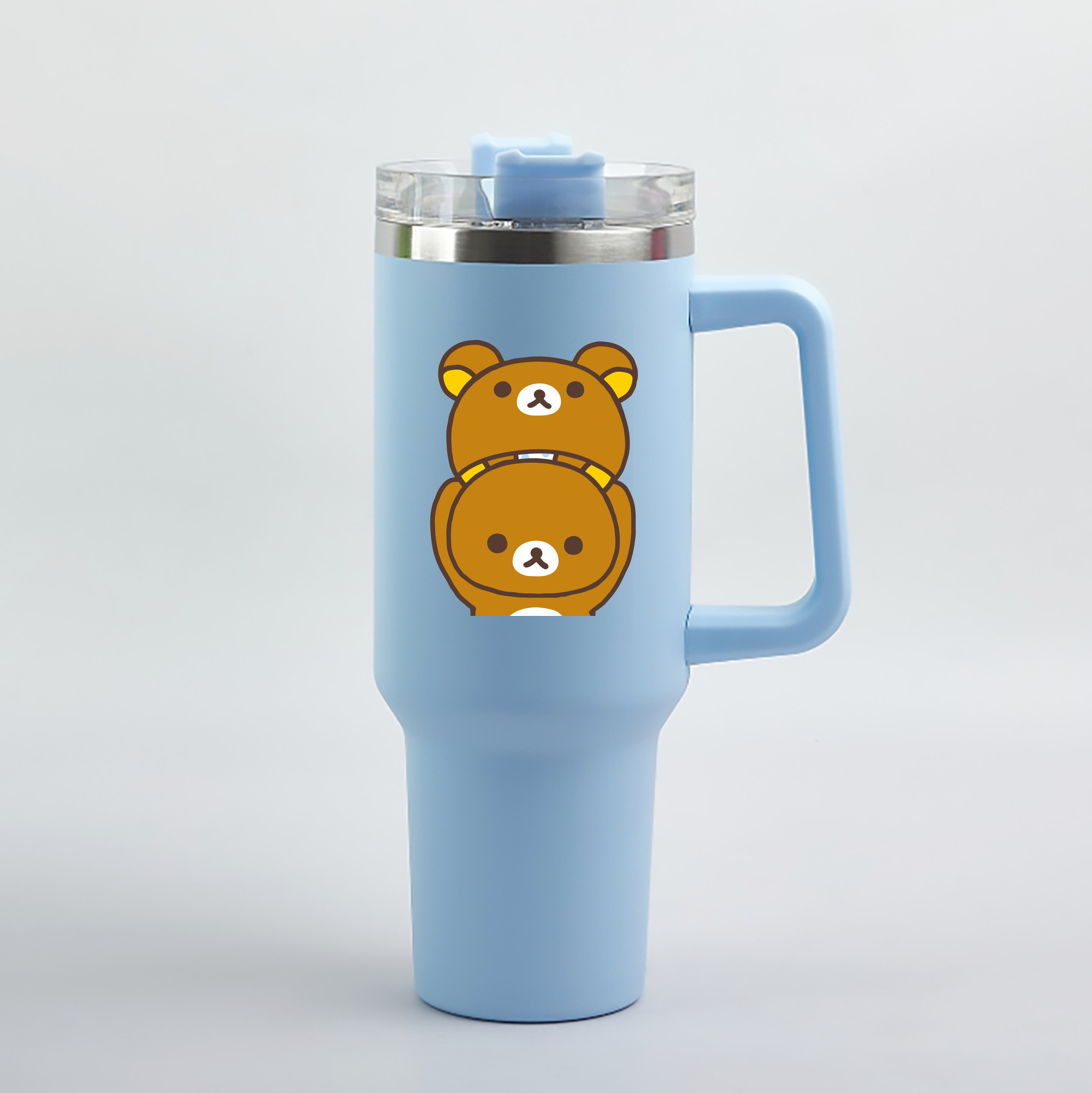 （画像用） リラックマ リラックマ キイロイトリ Rilakkuma Korilakkuma Kiiroitori 1200mL車用タンブラー（カラープリント）