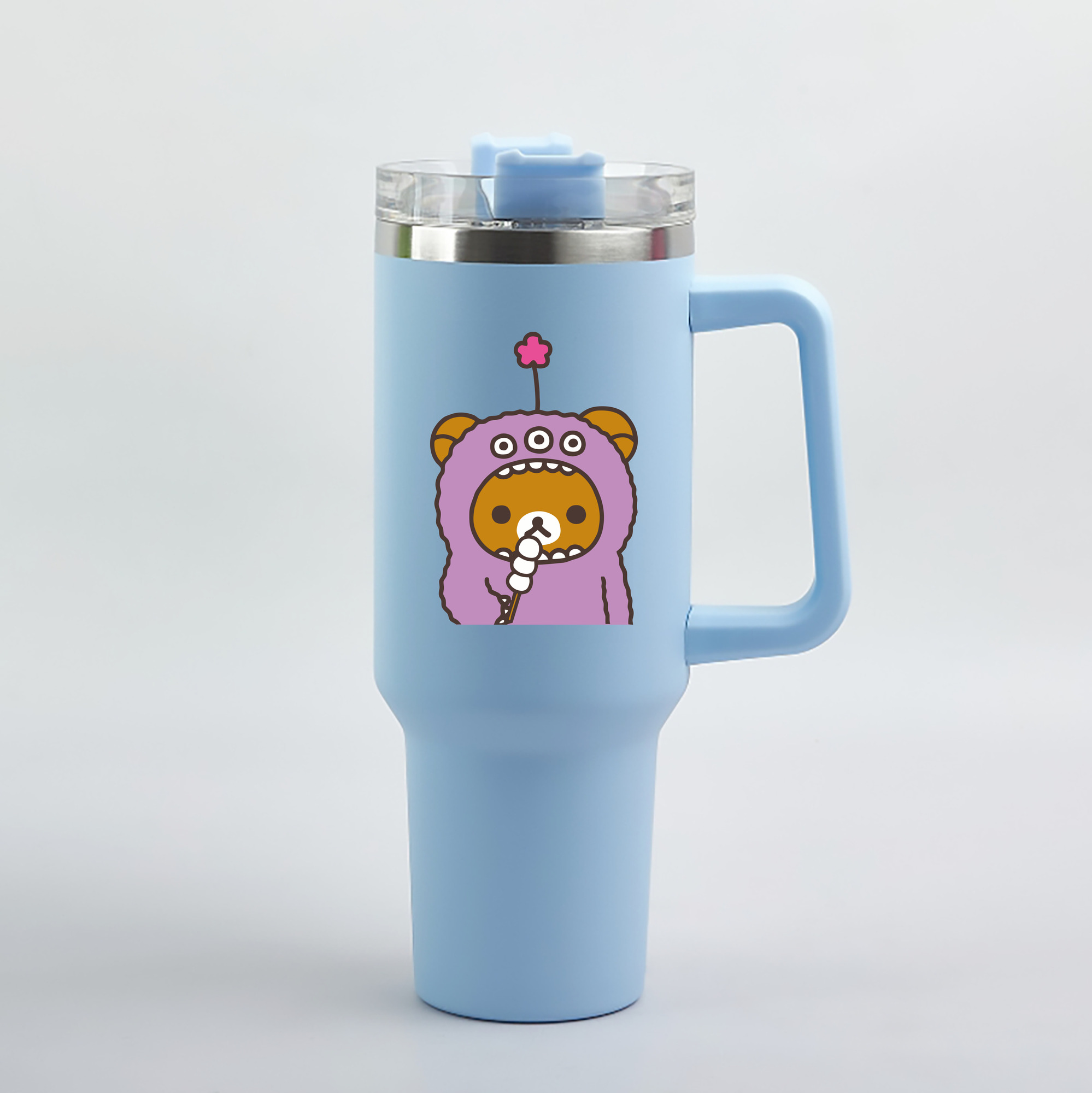 （画像用） リラックマ リラックマ キイロイトリ Rilakkuma Korilakkuma Kiiroitori 1200mL車用タンブラー（カラープリント）
