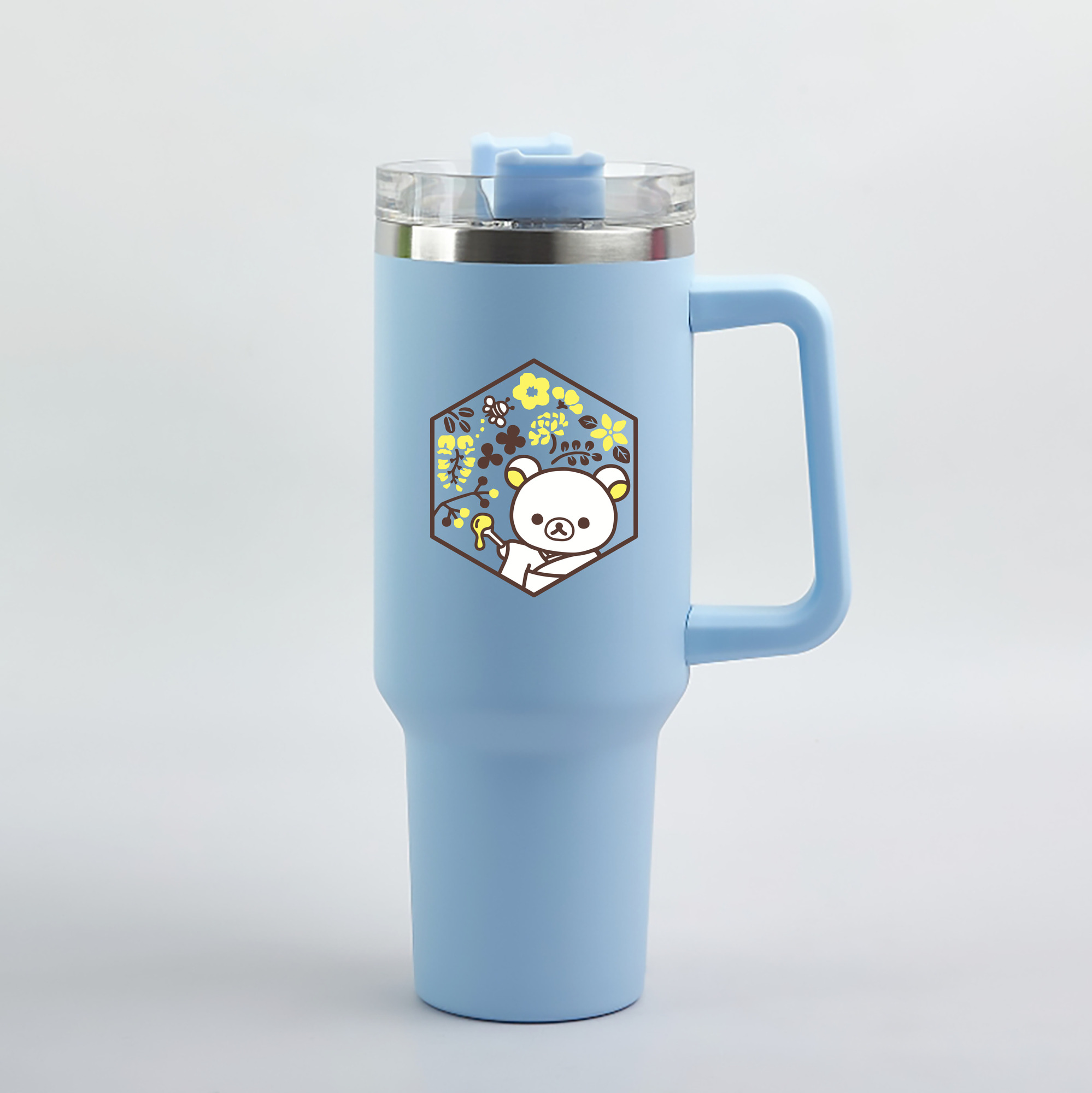 （画像用） リラックマ リラックマ キイロイトリ Rilakkuma Korilakkuma Kiiroitori 1200mL車用タンブラー（カラープリント）
