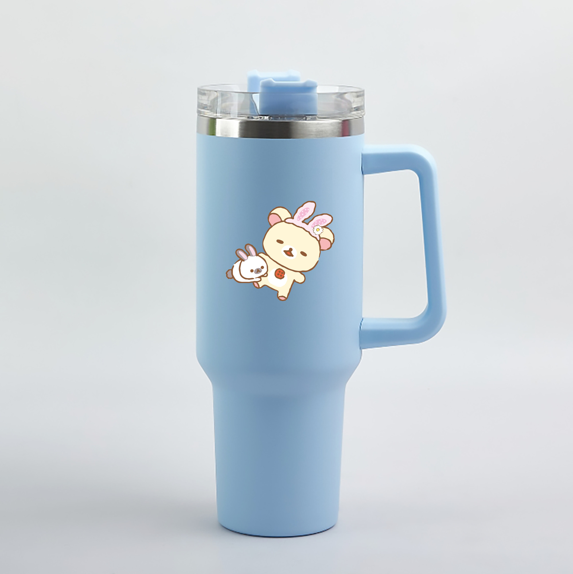 （画像用） リラックマ リラックマ キイロイトリ Rilakkuma Korilakkuma Kiiroitori 1200mL車用タンブラー（カラープリント）