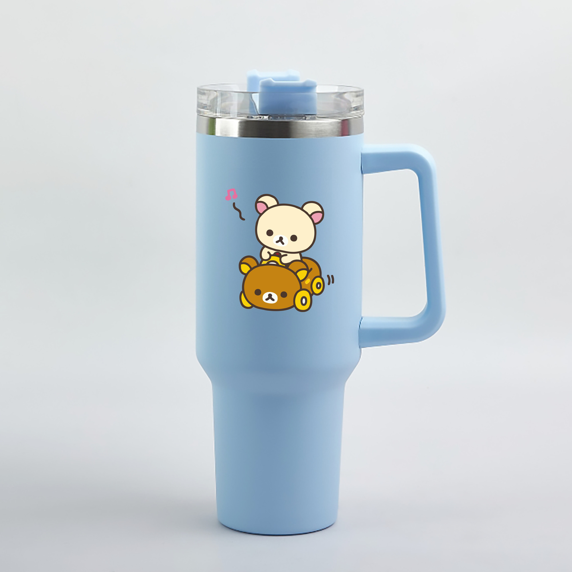 （画像用） リラックマ リラックマ キイロイトリ Rilakkuma Korilakkuma Kiiroitori 1200mL車用タンブラー（カラープリント）