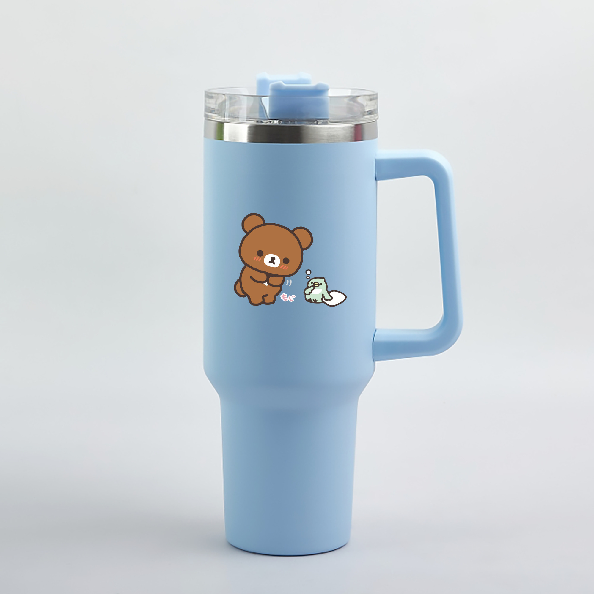 （画像用） リラックマ リラックマ キイロイトリ Rilakkuma Korilakkuma Kiiroitori 1200mL車用タンブラー（カラープリント）