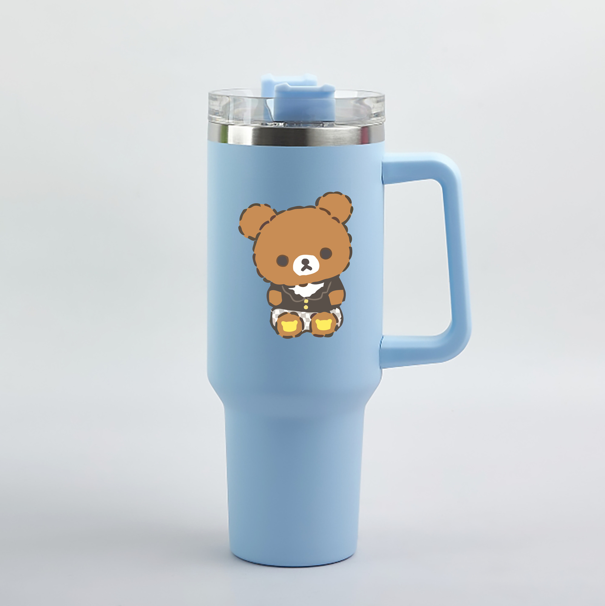（画像用） リラックマ リラックマ キイロイトリ Rilakkuma Korilakkuma Kiiroitori 1200mL車用タンブラー（カラープリント）