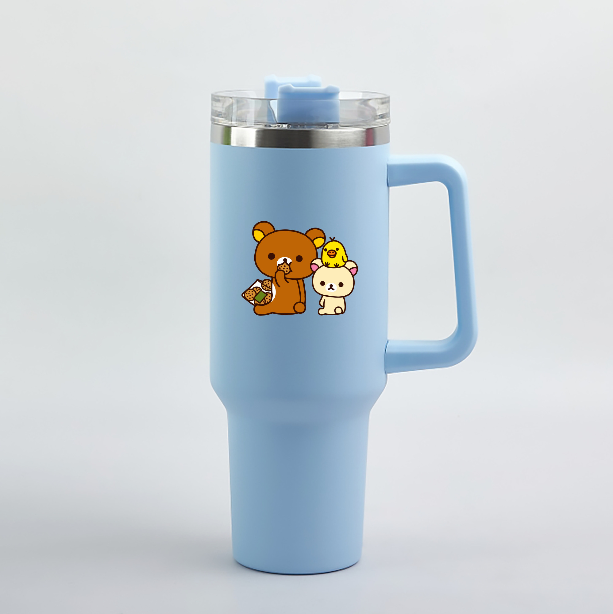 （画像用） リラックマ リラックマ キイロイトリ Rilakkuma Korilakkuma Kiiroitori 1200mL車用タンブラー（カラープリント）