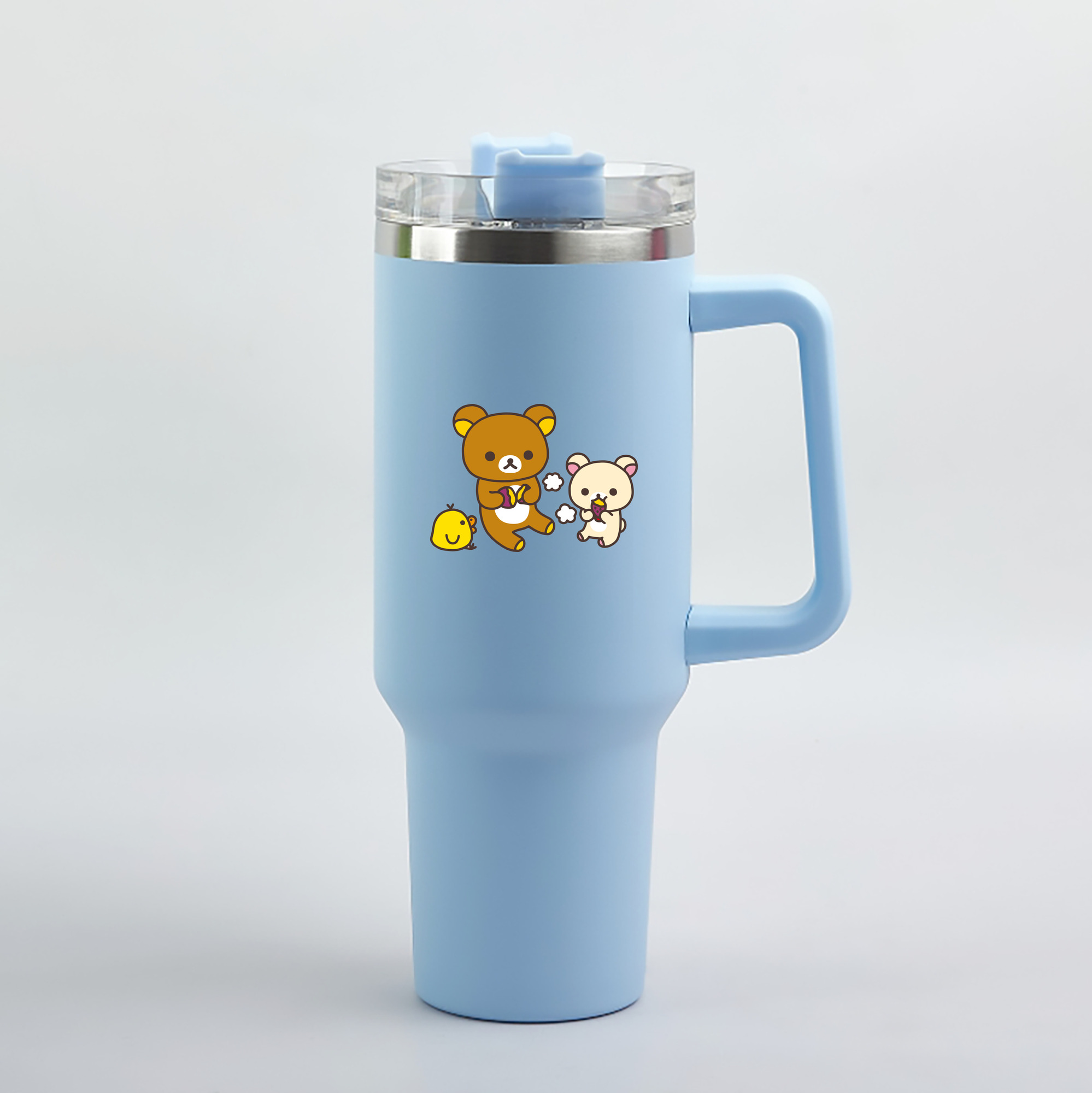 （画像用） リラックマ リラックマ キイロイトリ Rilakkuma Korilakkuma Kiiroitori 1200mL車用タンブラー（カラープリント）