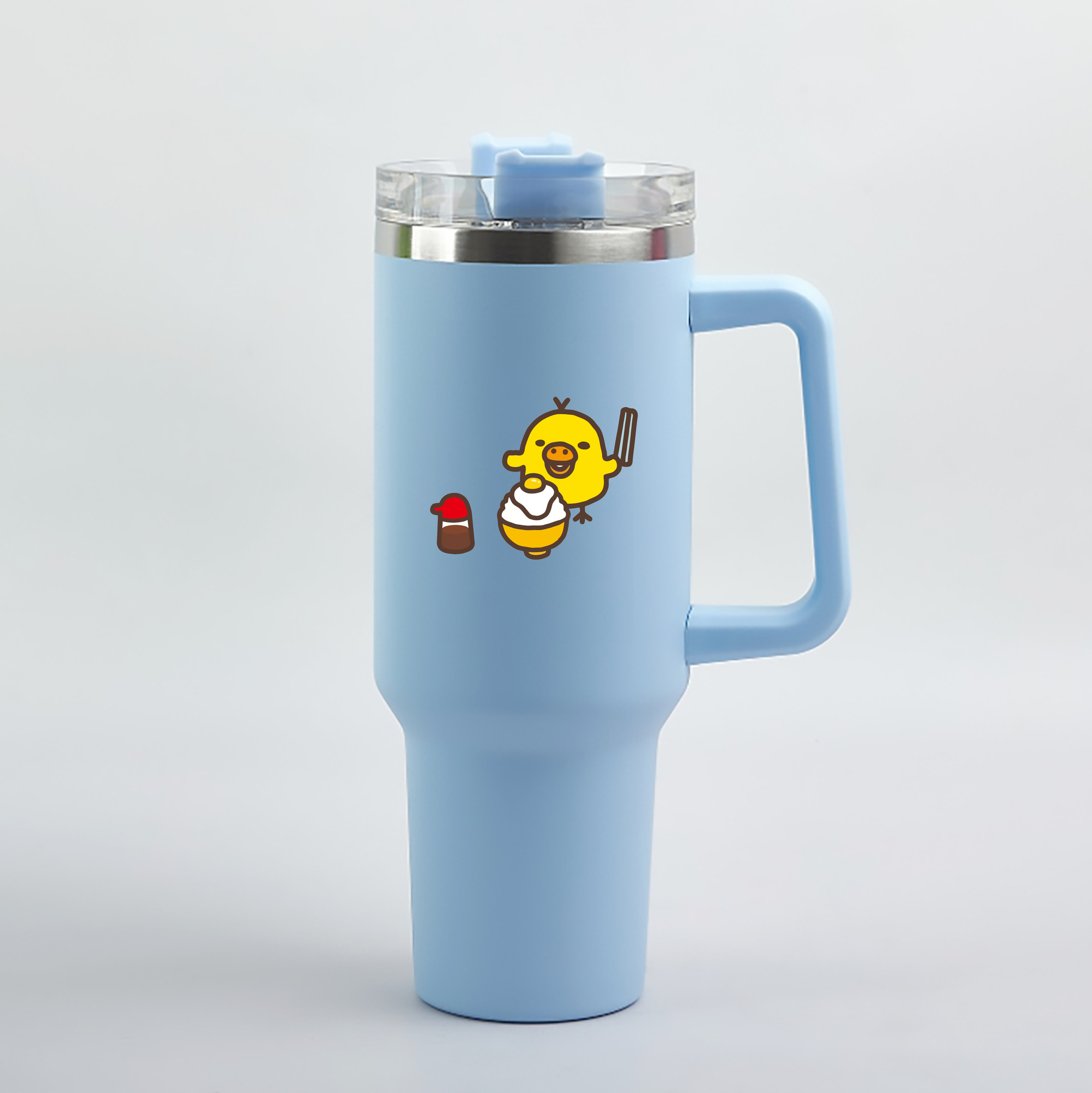 （画像用） リラックマ リラックマ キイロイトリ Rilakkuma Korilakkuma Kiiroitori 1200mL車用タンブラー（カラープリント）