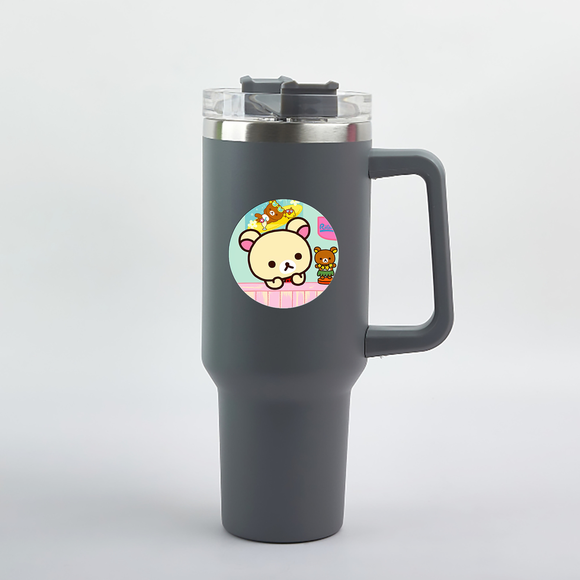 （画像用） リラックマ リラックマ キイロイトリ Rilakkuma Korilakkuma Kiiroitori 1200mL車用タンブラー（カラープリント）