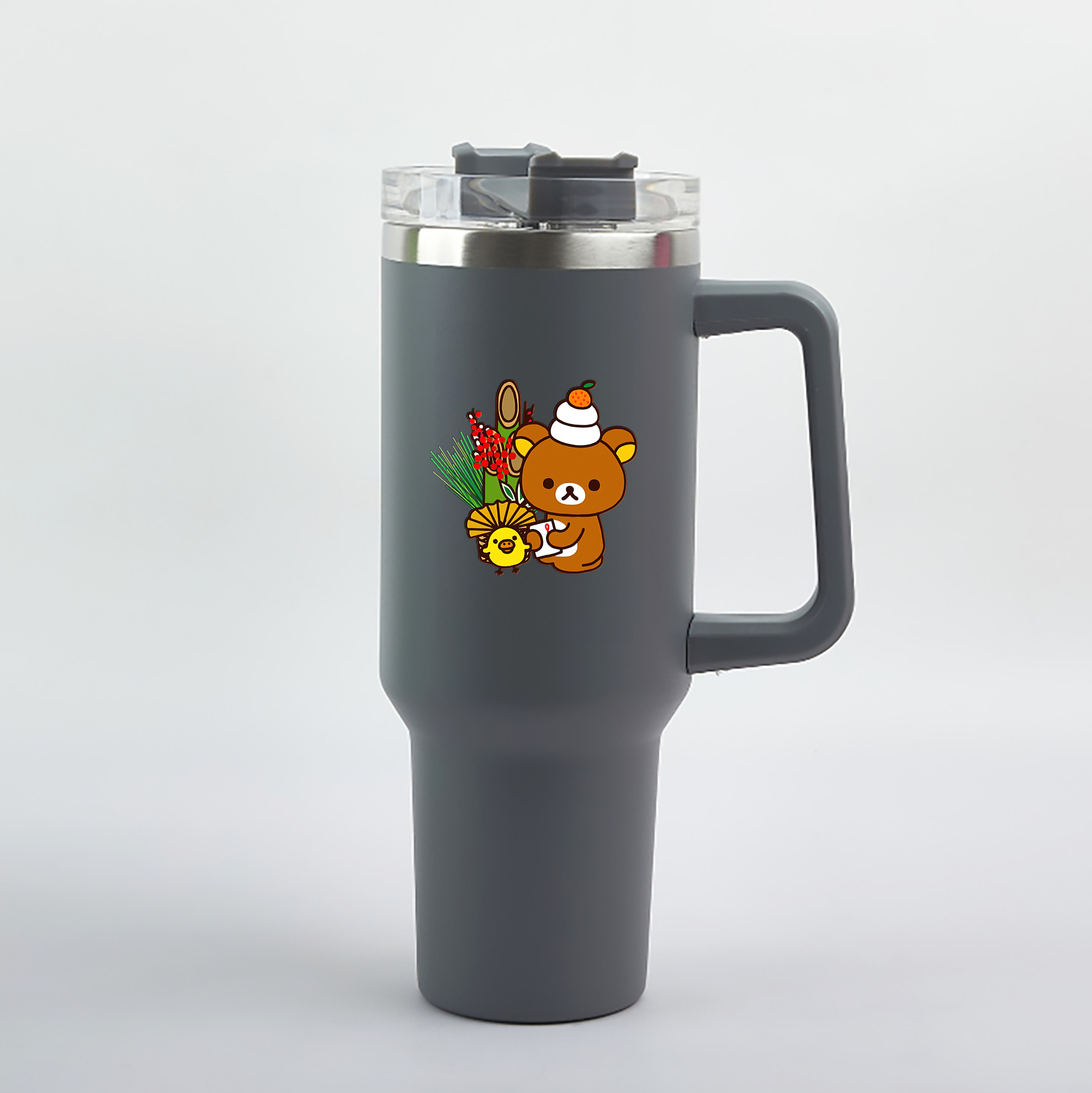 （画像用） リラックマ リラックマ キイロイトリ Rilakkuma Korilakkuma Kiiroitori 1200mL車用タンブラー（カラープリント）