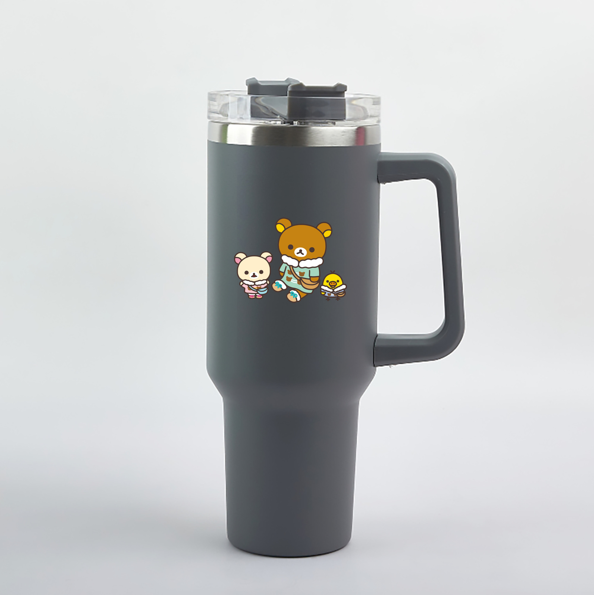 （画像用） リラックマ リラックマ キイロイトリ Rilakkuma Korilakkuma Kiiroitori 1200mL車用タンブラー（カラープリント）