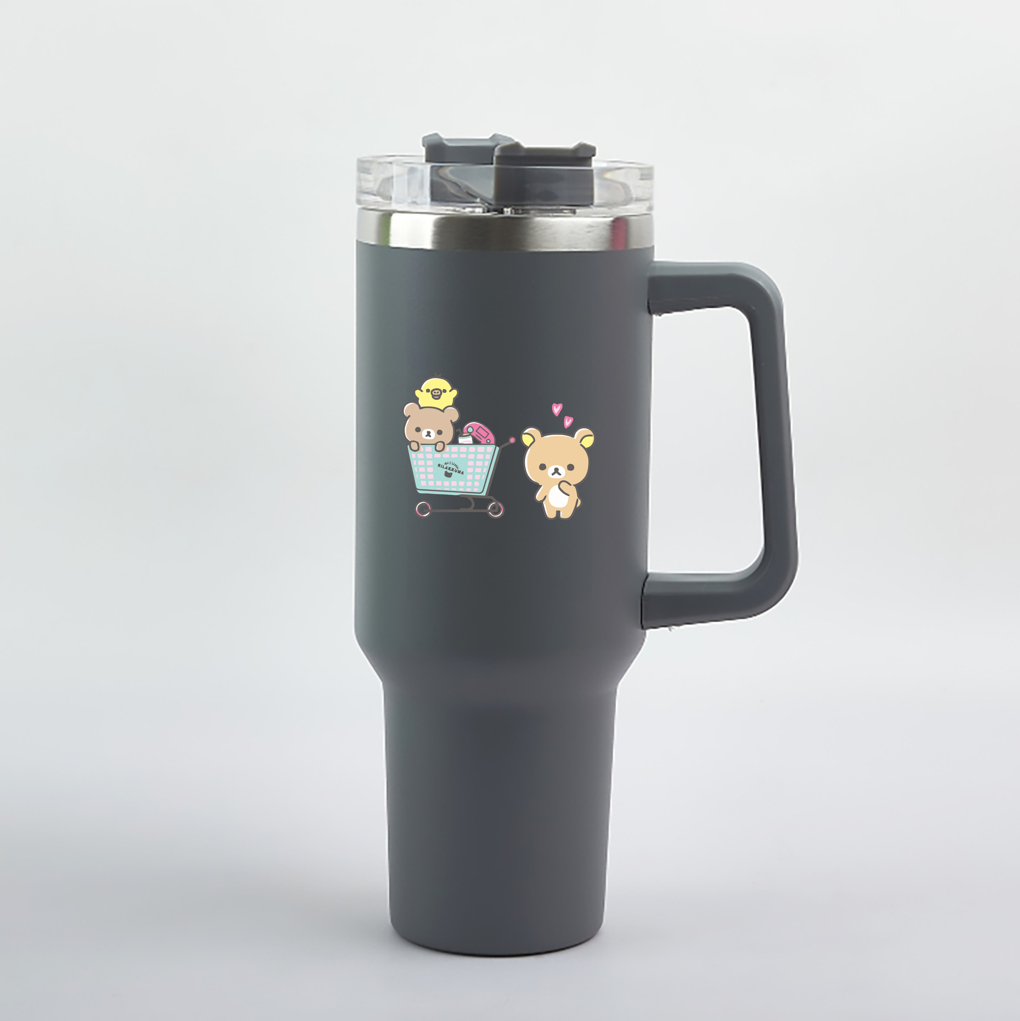 （画像用） リラックマ リラックマ キイロイトリ Rilakkuma Korilakkuma Kiiroitori 1200mL車用タンブラー（カラープリント）