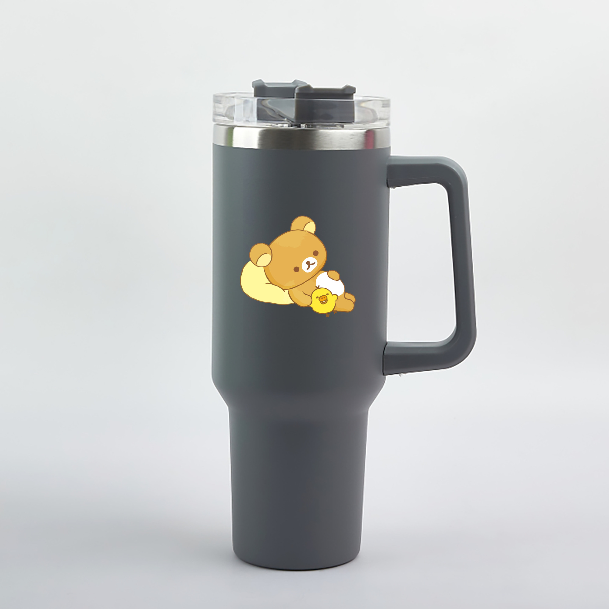 （画像用） リラックマ リラックマ キイロイトリ Rilakkuma Korilakkuma Kiiroitori 1200mL車用タンブラー（カラープリント）