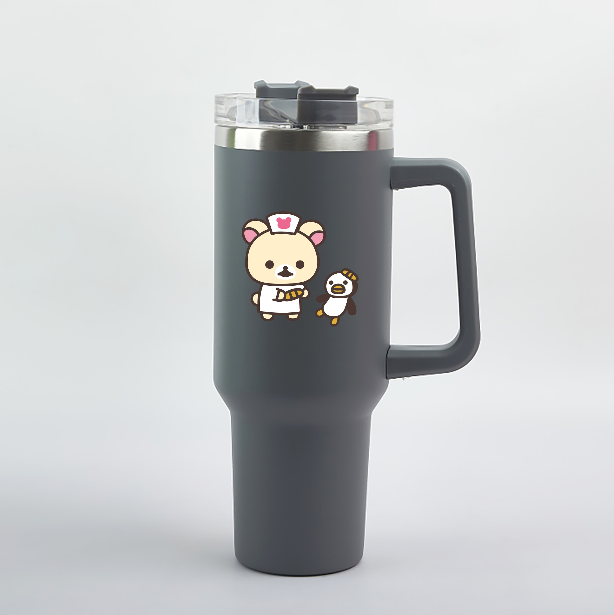 （画像用） リラックマ リラックマ キイロイトリ Rilakkuma Korilakkuma Kiiroitori 1200mL車用タンブラー（カラープリント）