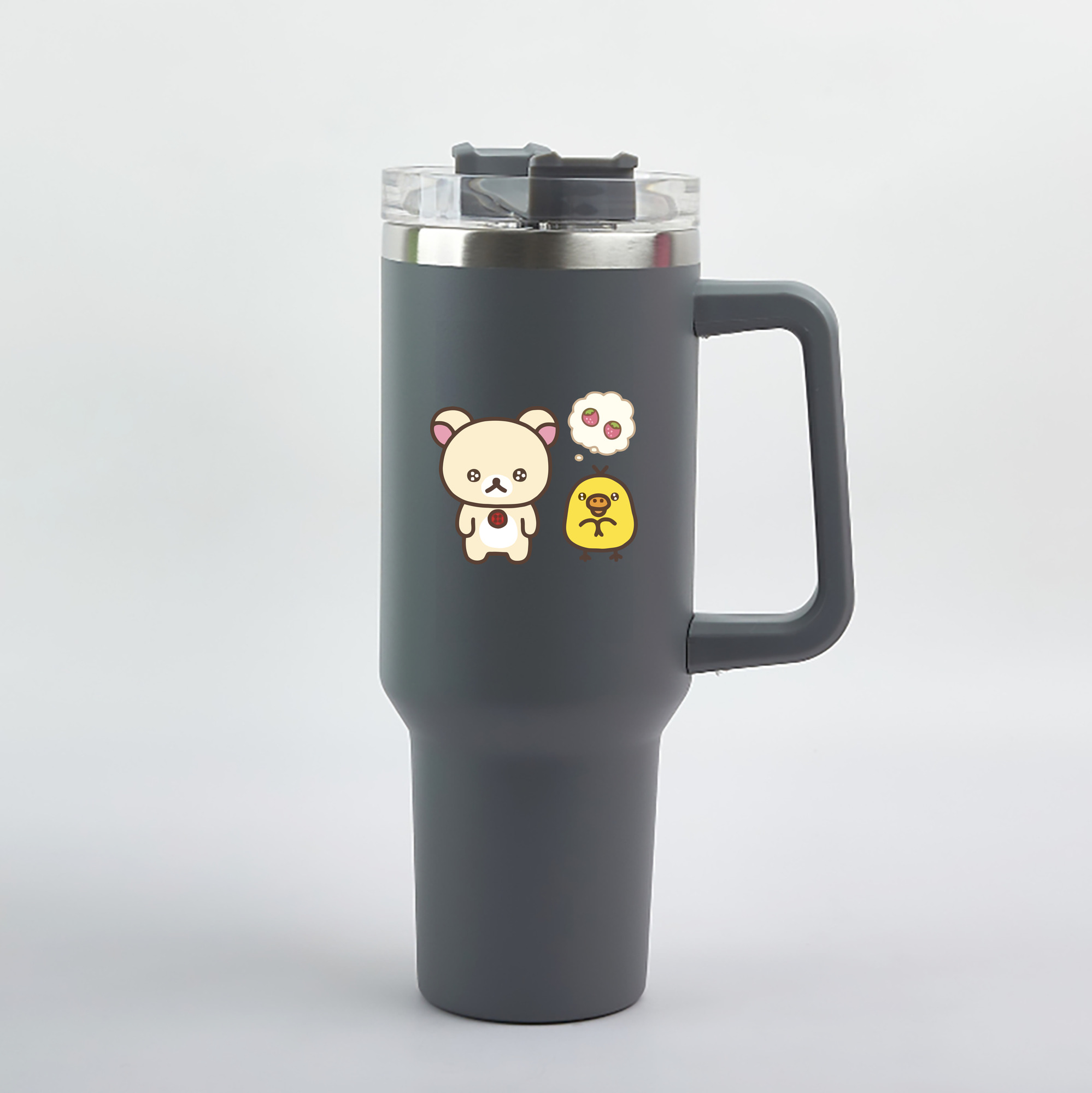 （画像用） リラックマ リラックマ キイロイトリ Rilakkuma Korilakkuma Kiiroitori 1200mL車用タンブラー（カラープリント）