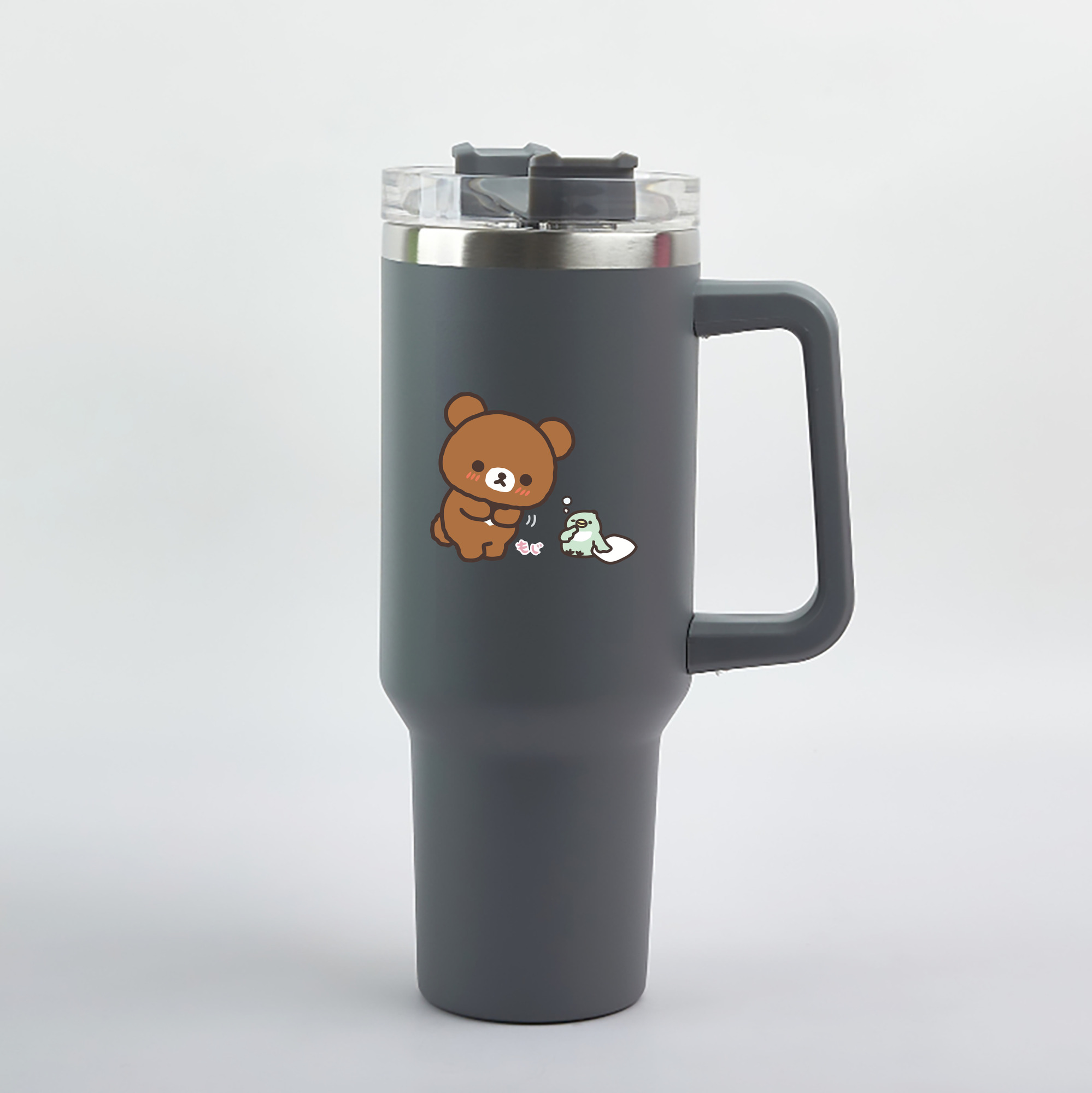 （画像用） リラックマ リラックマ キイロイトリ Rilakkuma Korilakkuma Kiiroitori 1200mL車用タンブラー（カラープリント）