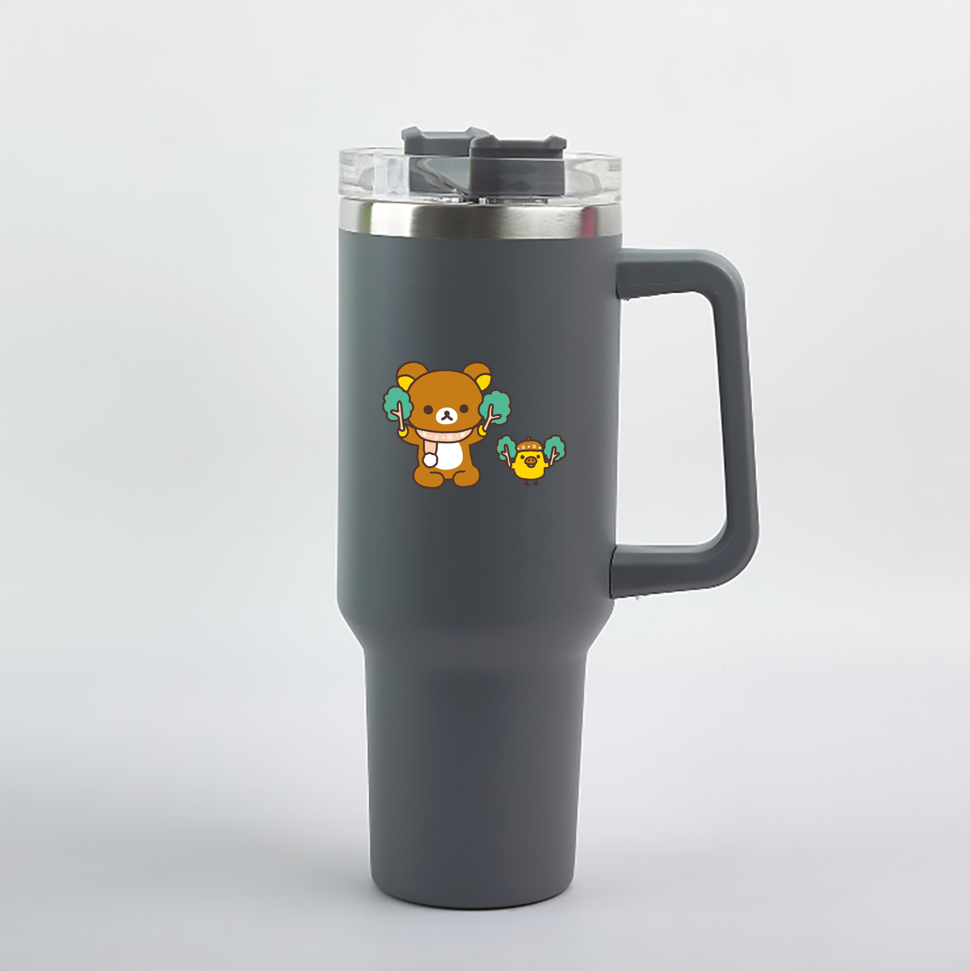 （画像用） リラックマ リラックマ キイロイトリ Rilakkuma Korilakkuma Kiiroitori 1200mL車用タンブラー（カラープリント）