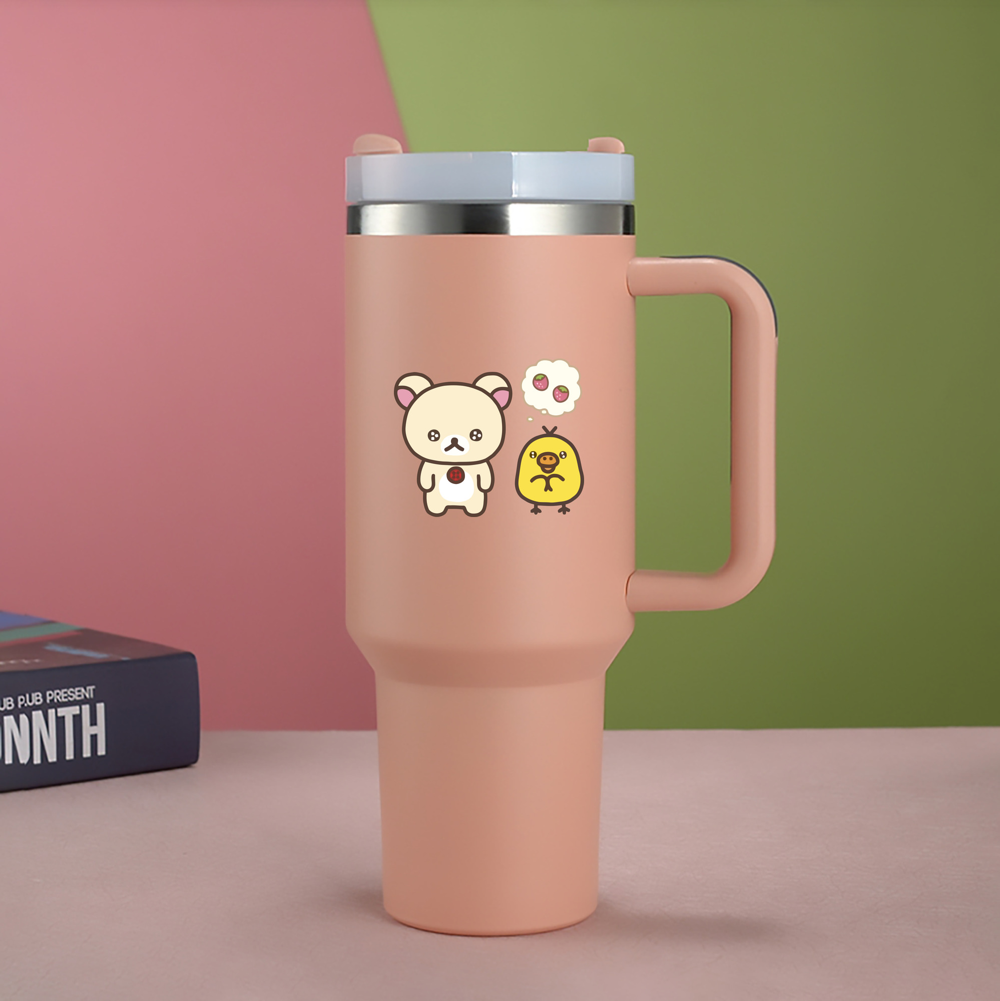 （画像用） リラックマ リラックマ キイロイトリ Rilakkuma Korilakkuma Kiiroitori 1200mL車用タンブラー（カラープリント）