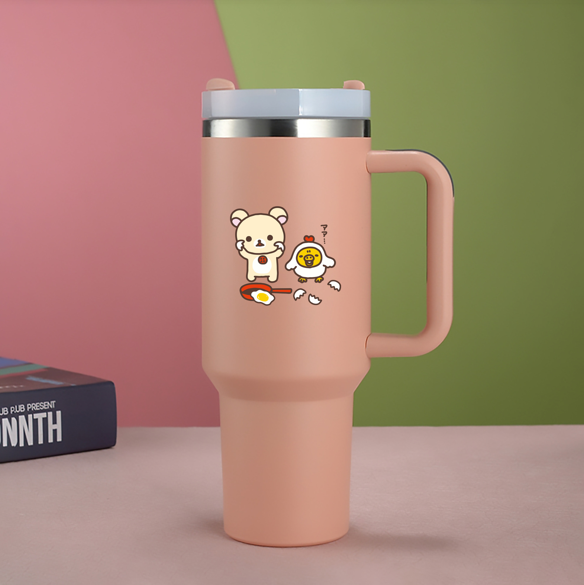 （画像用） リラックマ リラックマ キイロイトリ Rilakkuma Korilakkuma Kiiroitori 1200mL車用タンブラー（カラープリント）