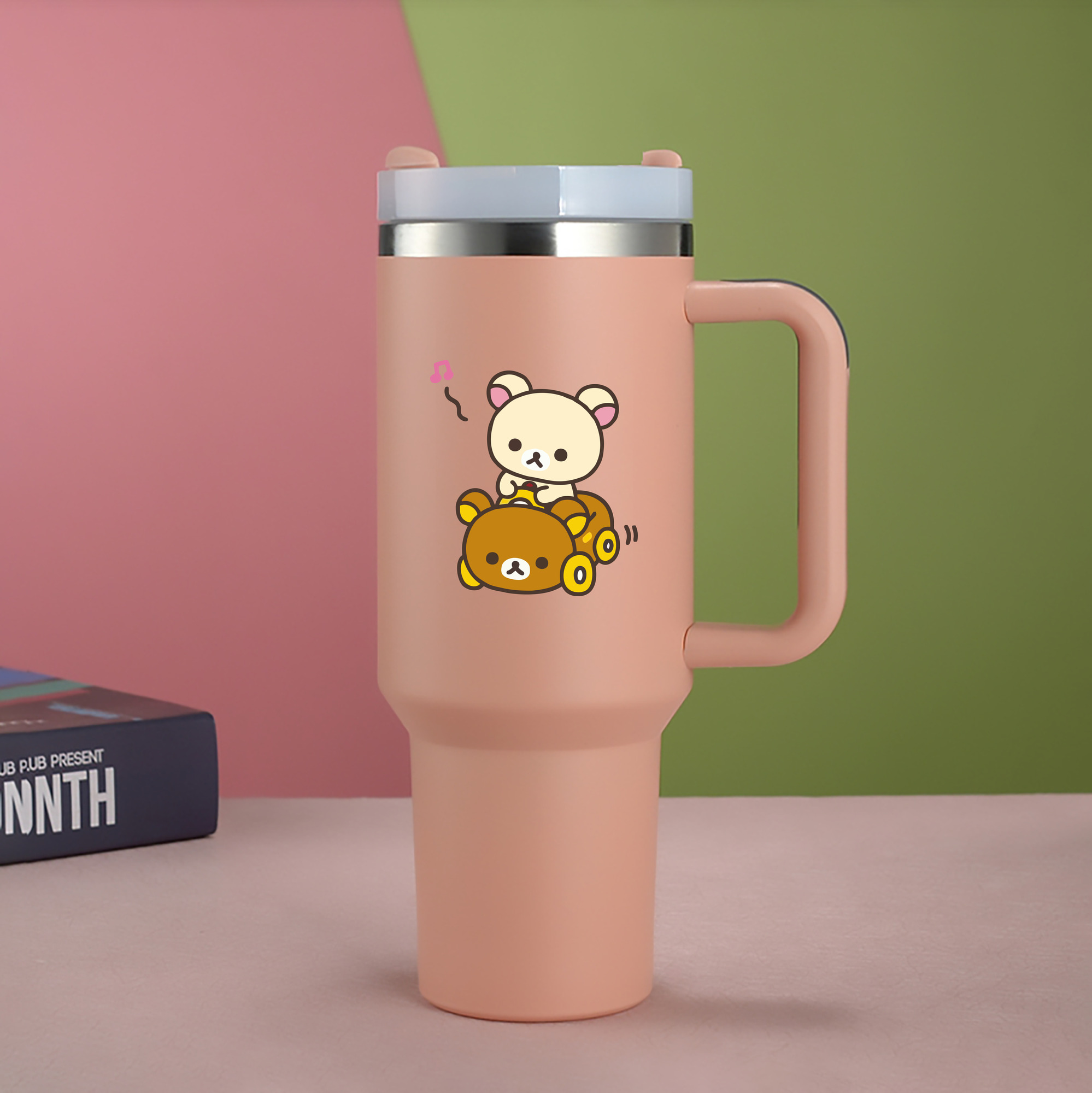 （画像用） リラックマ リラックマ キイロイトリ Rilakkuma Korilakkuma Kiiroitori 1200mL車用タンブラー（カラープリント）