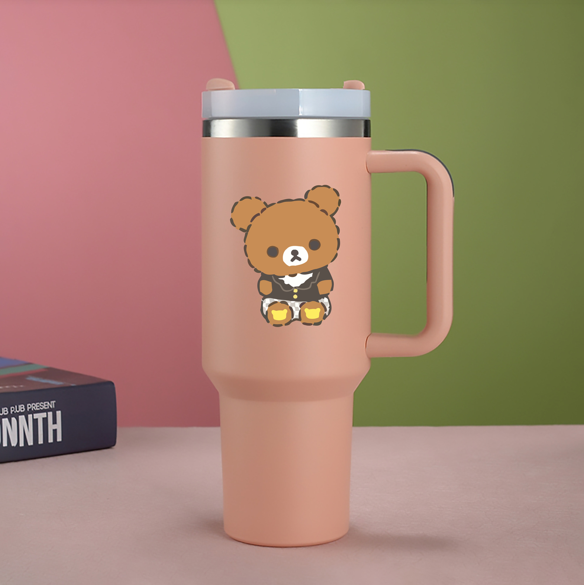 （画像用） リラックマ リラックマ キイロイトリ Rilakkuma Korilakkuma Kiiroitori 1200mL車用タンブラー（カラープリント）