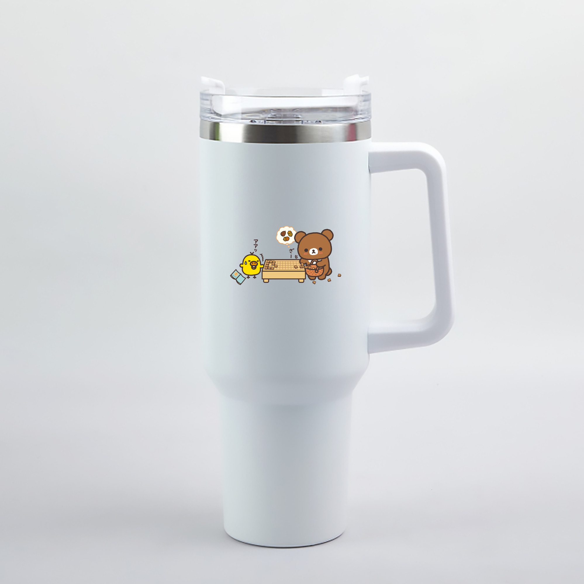 （画像用） リラックマ リラックマ キイロイトリ Rilakkuma Korilakkuma Kiiroitori 1200mL車用タンブラー（カラープリント）
