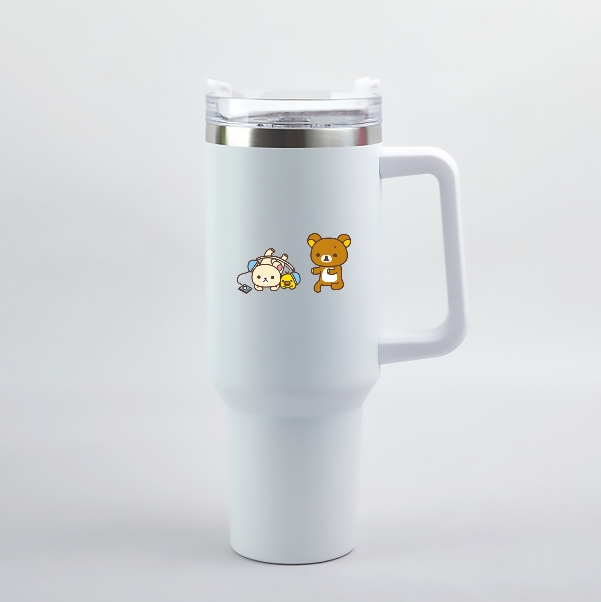 （画像用） リラックマ リラックマ キイロイトリ Rilakkuma Korilakkuma Kiiroitori 1200mL車用タンブラー（カラープリント）
