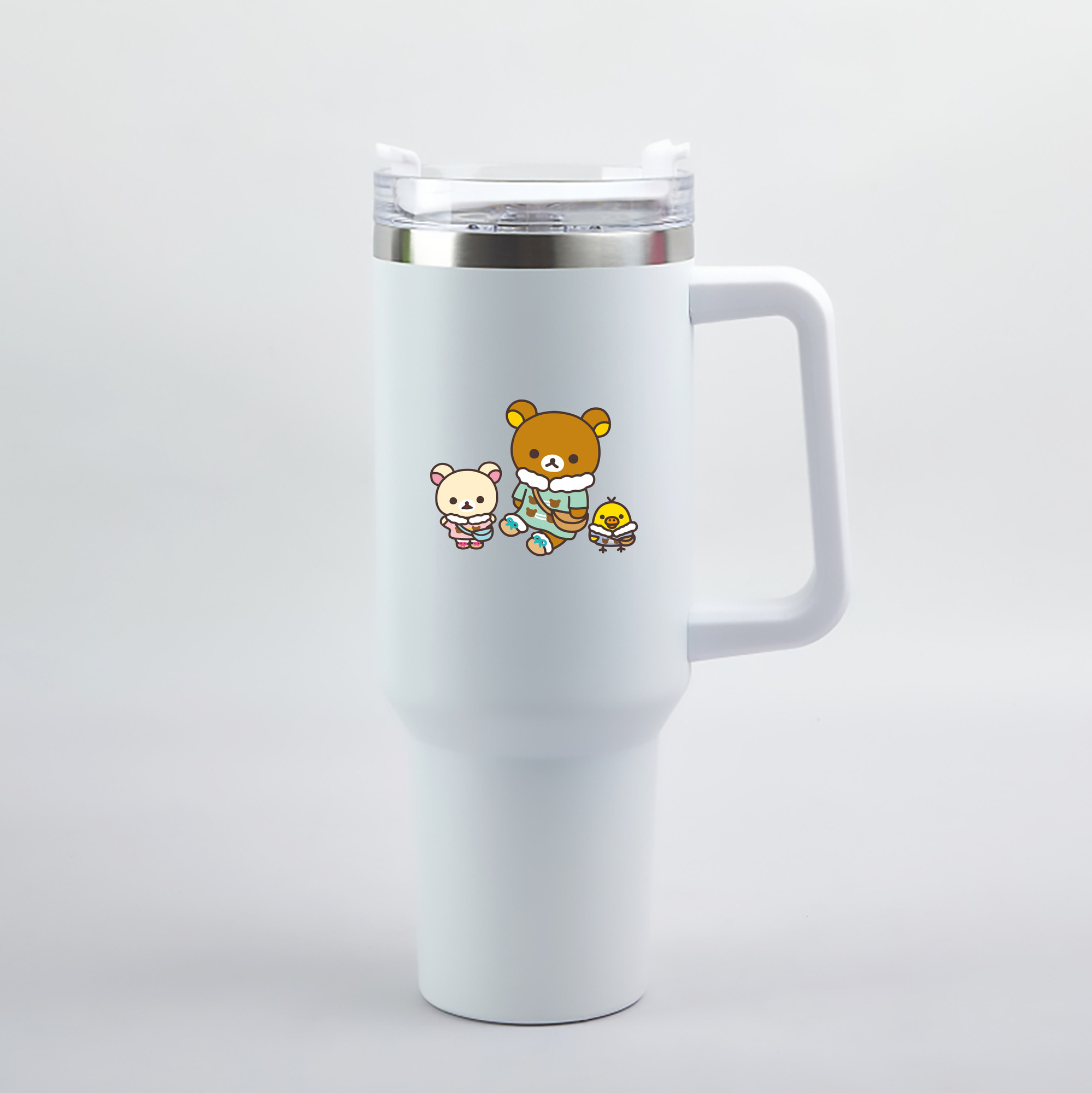 （画像用） リラックマ リラックマ キイロイトリ Rilakkuma Korilakkuma Kiiroitori 1200mL車用タンブラー（カラープリント）
