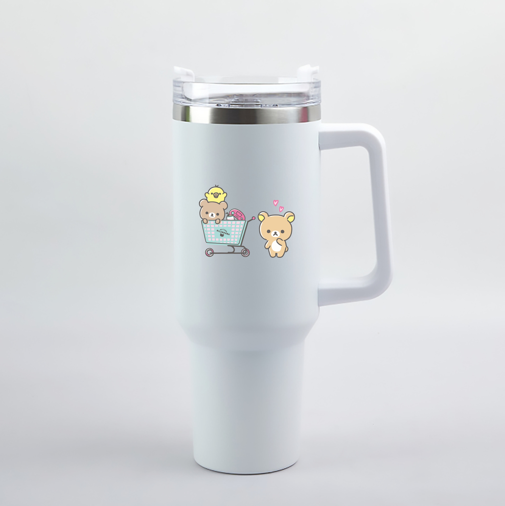 （画像用） リラックマ リラックマ キイロイトリ Rilakkuma Korilakkuma Kiiroitori 1200mL車用タンブラー（カラープリント）