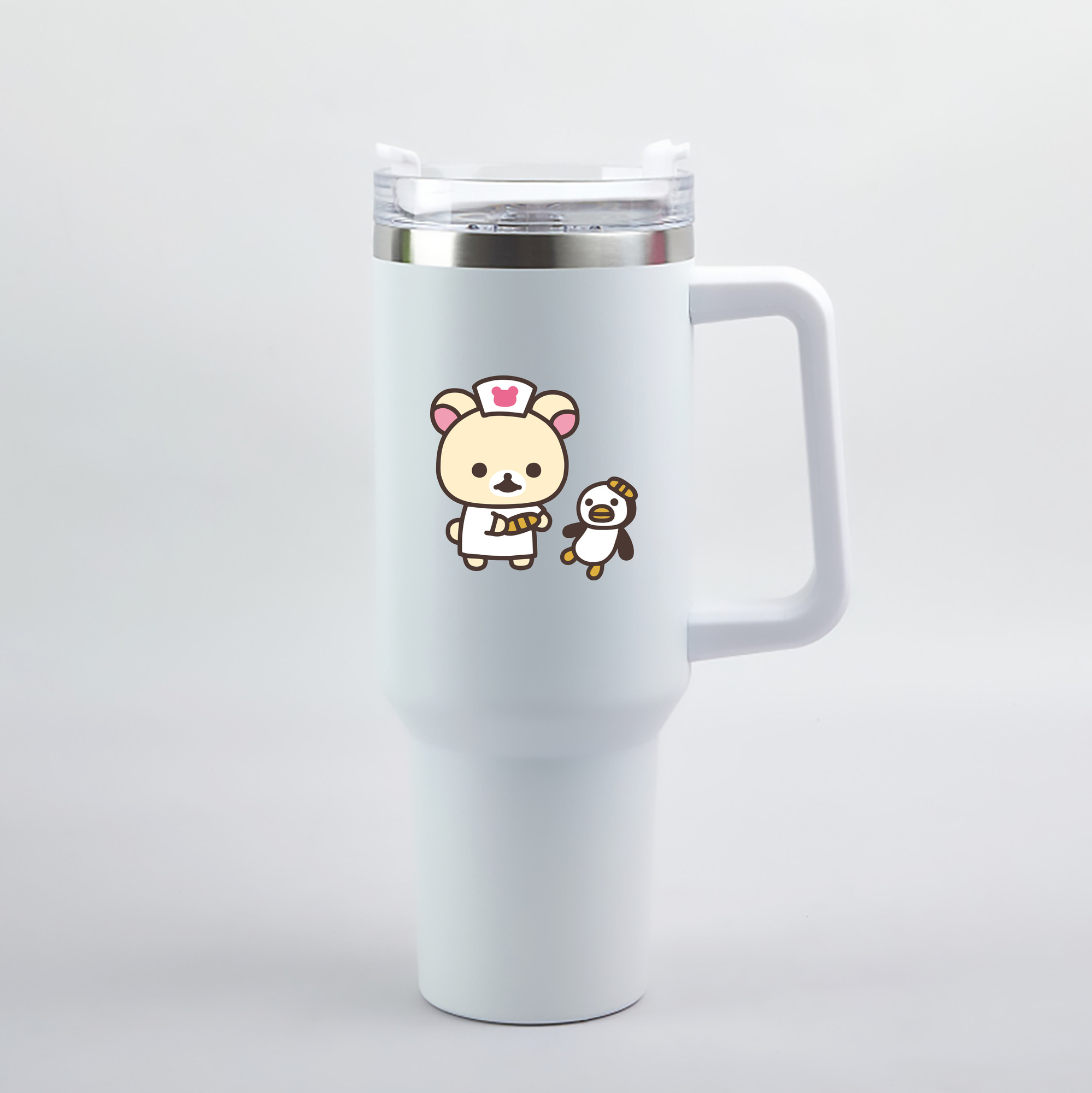 （画像用） リラックマ リラックマ キイロイトリ Rilakkuma Korilakkuma Kiiroitori 1200mL車用タンブラー（カラープリント）